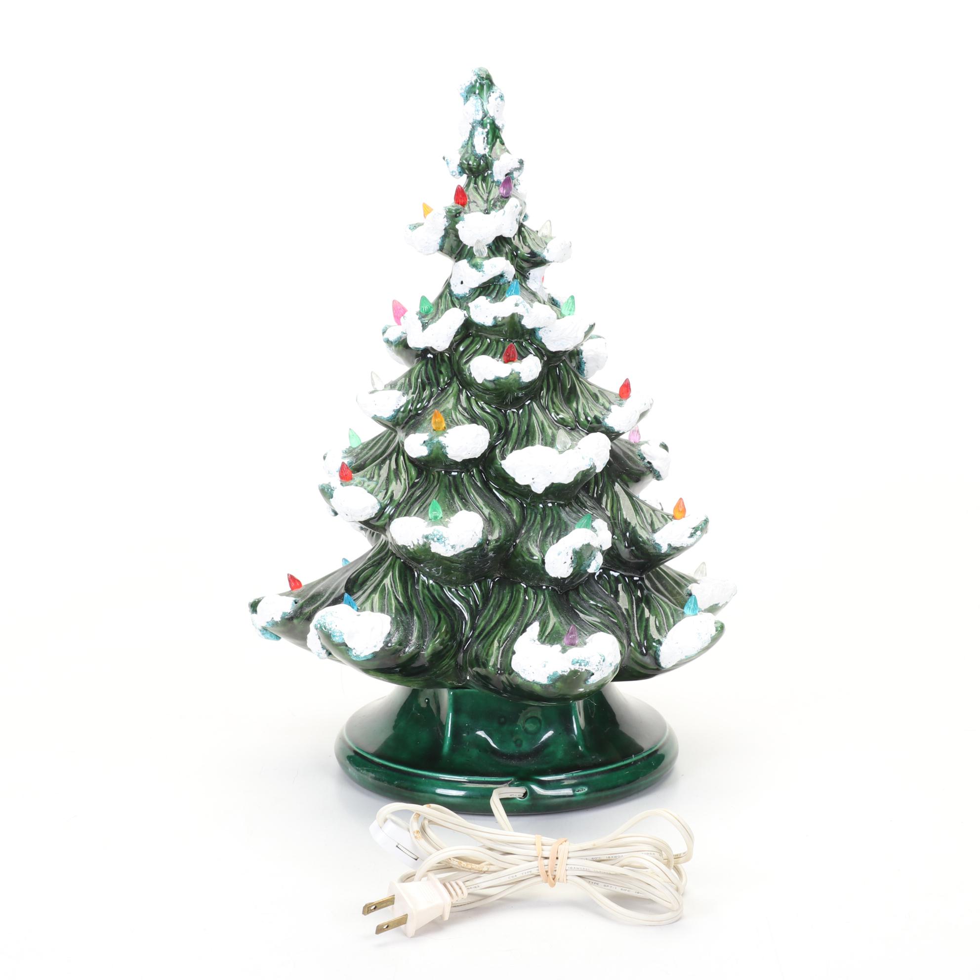 Atlantic Mold Illuminated Ceramic Christmas Tree With Base