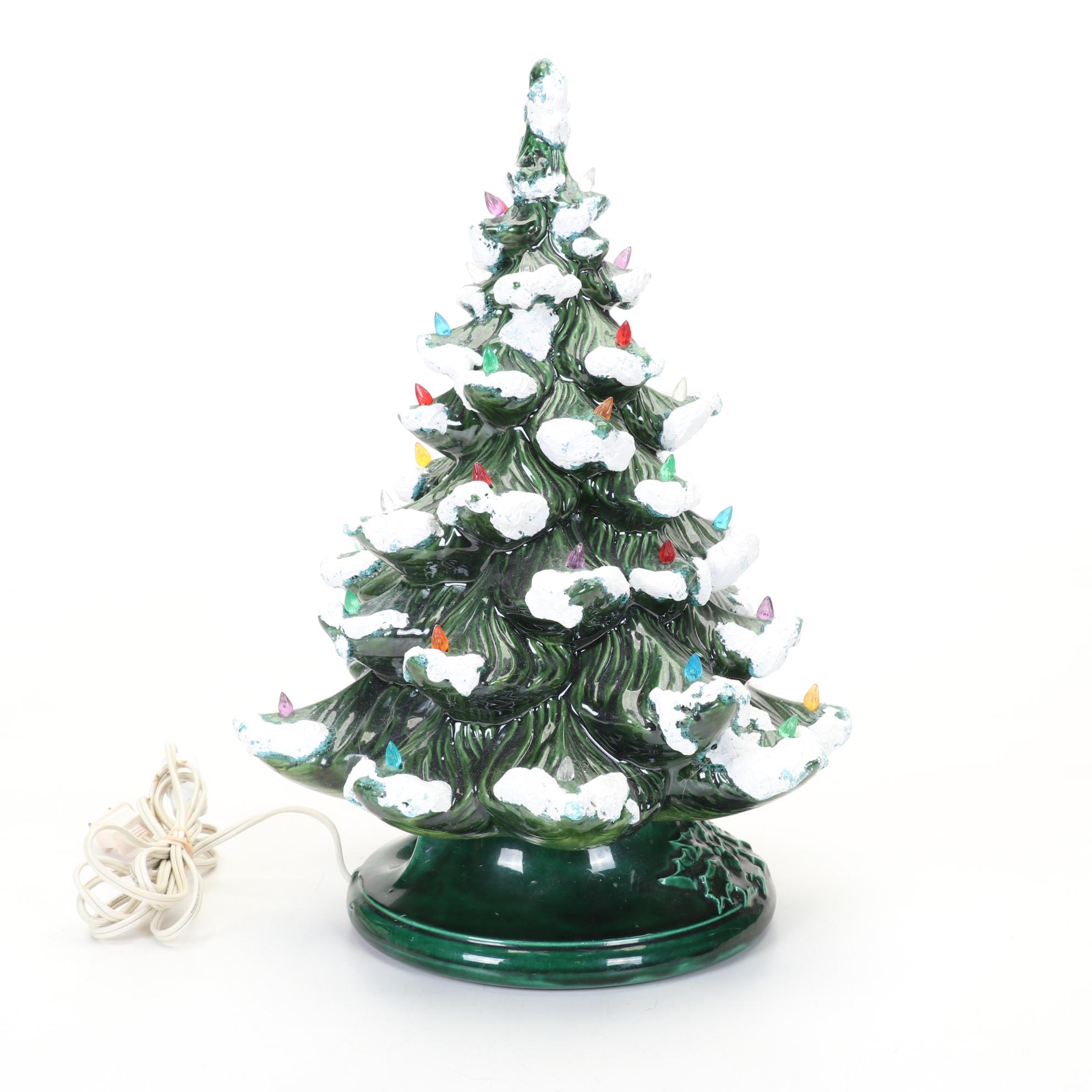 Atlantic Mold Illuminated Ceramic Christmas Tree With Base