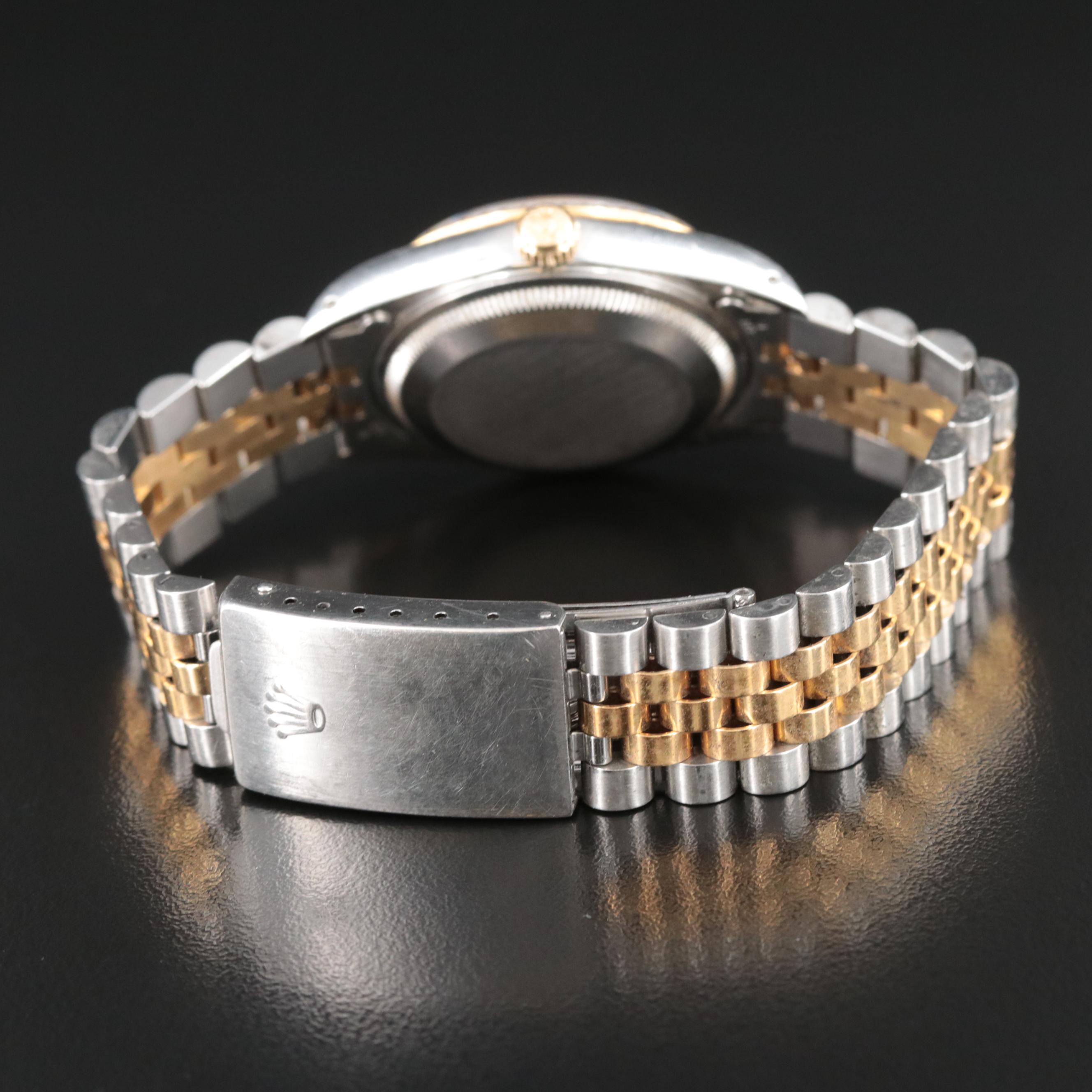 1990 Rolex Oyster Perpetual Date 18K and Steelinox Watch