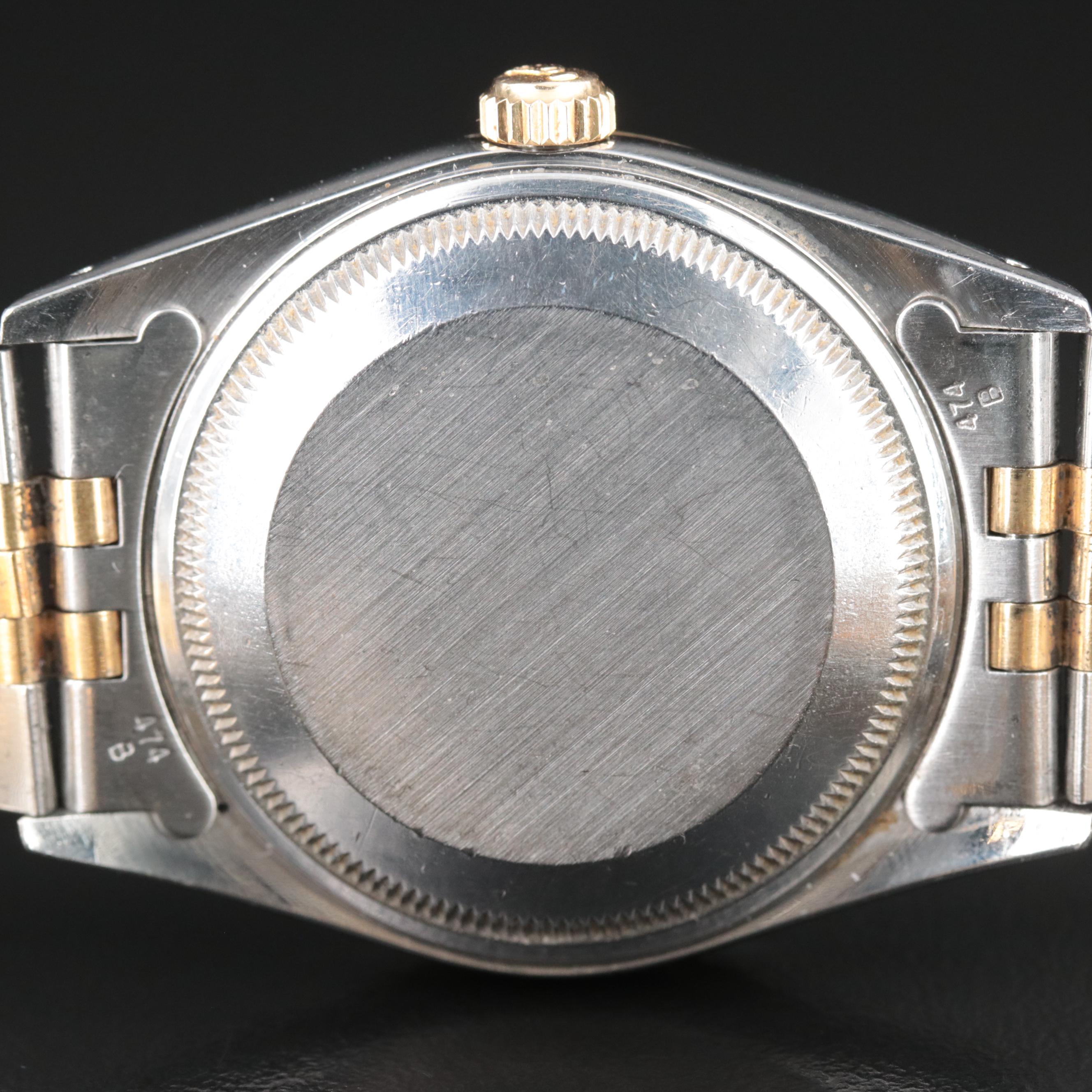 1990 Rolex Oyster Perpetual Date 18K and Steelinox Watch