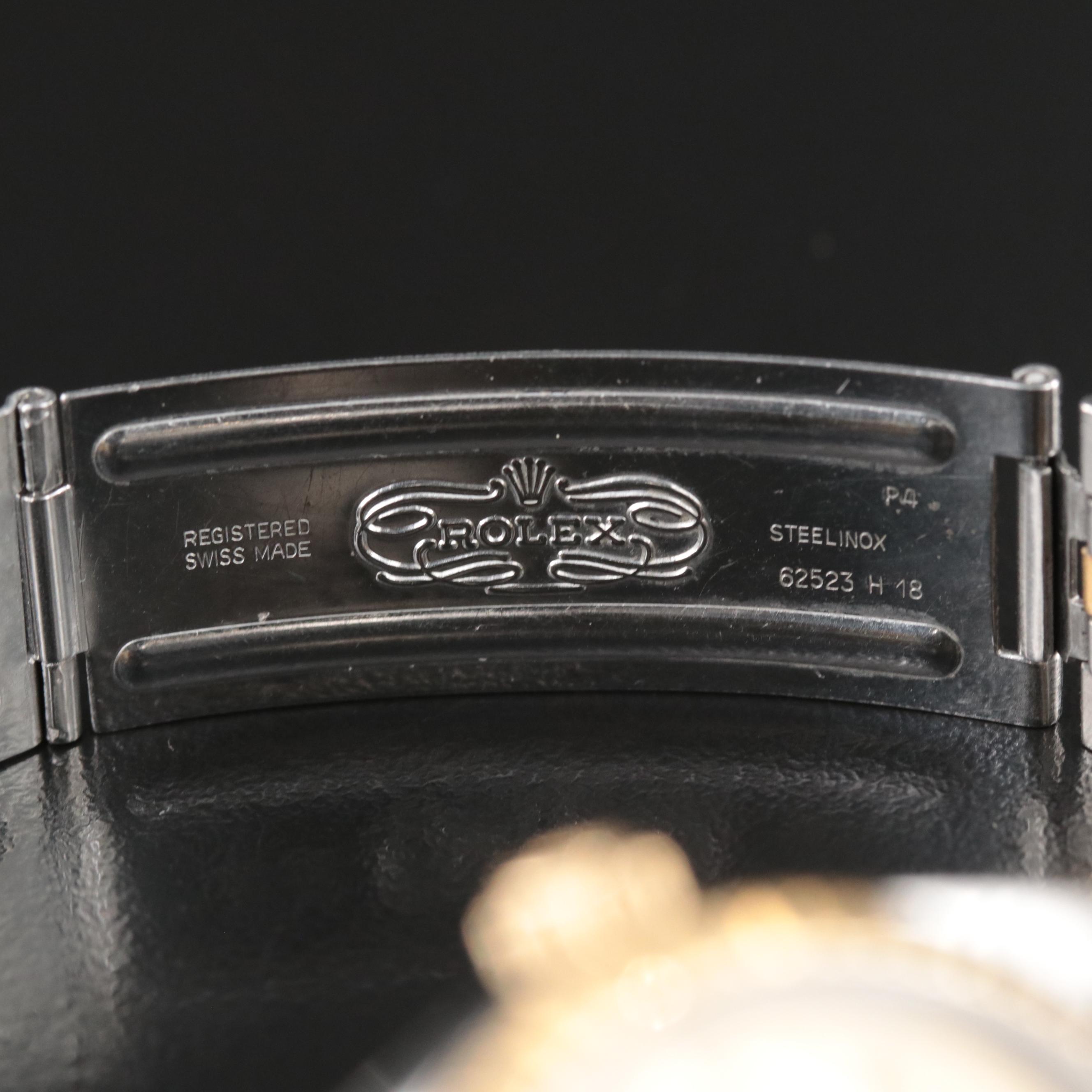 1990 Rolex Oyster Perpetual Date 18K and Steelinox Watch