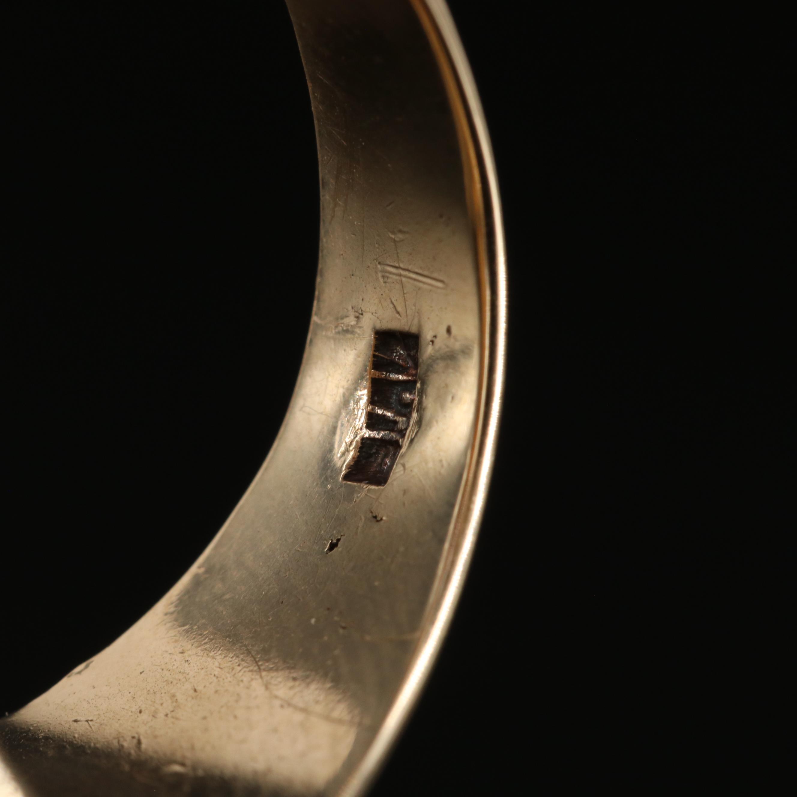 10K Hematite Intaglio Ring