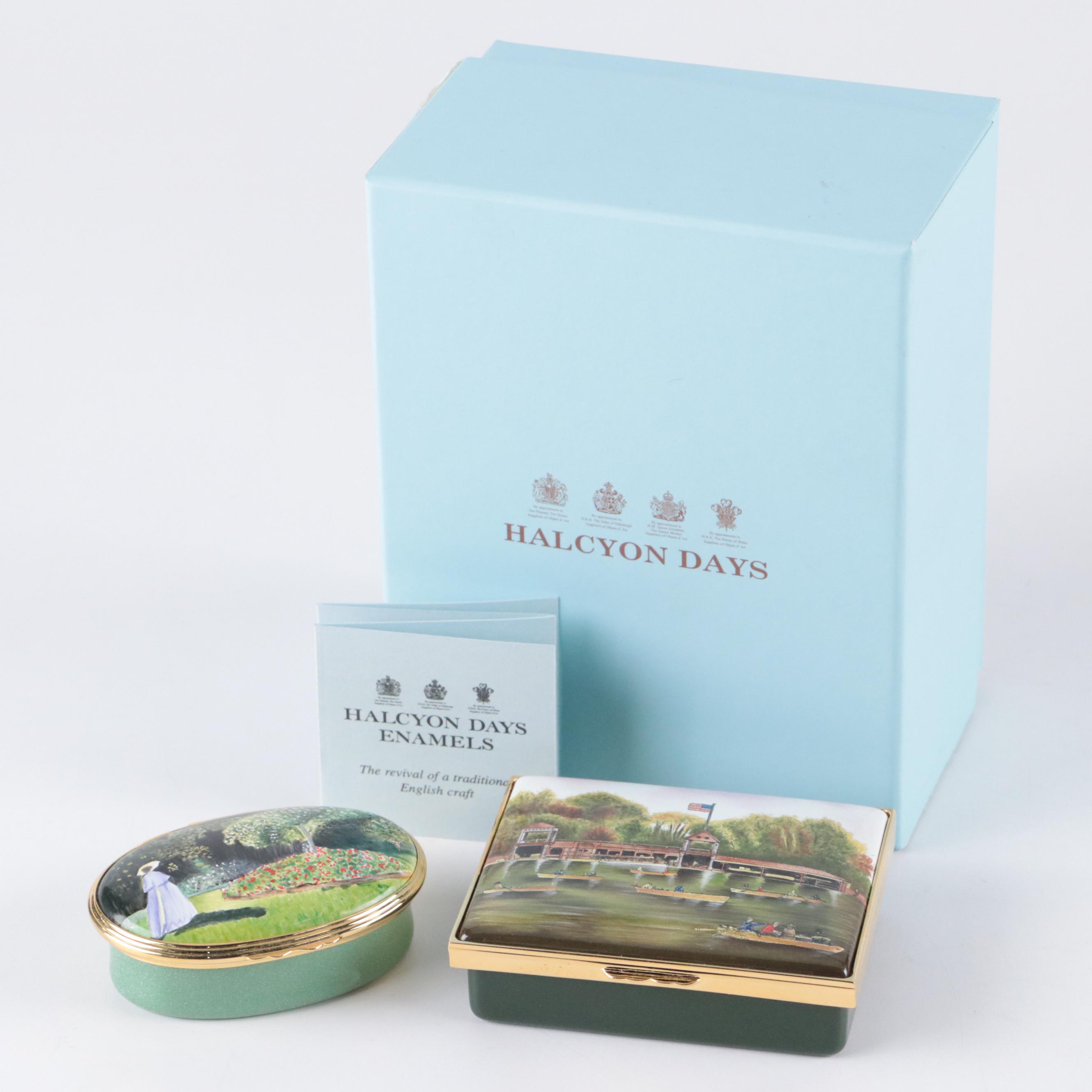 Halcyon Days Limited Edition Enameled Metal Boxes