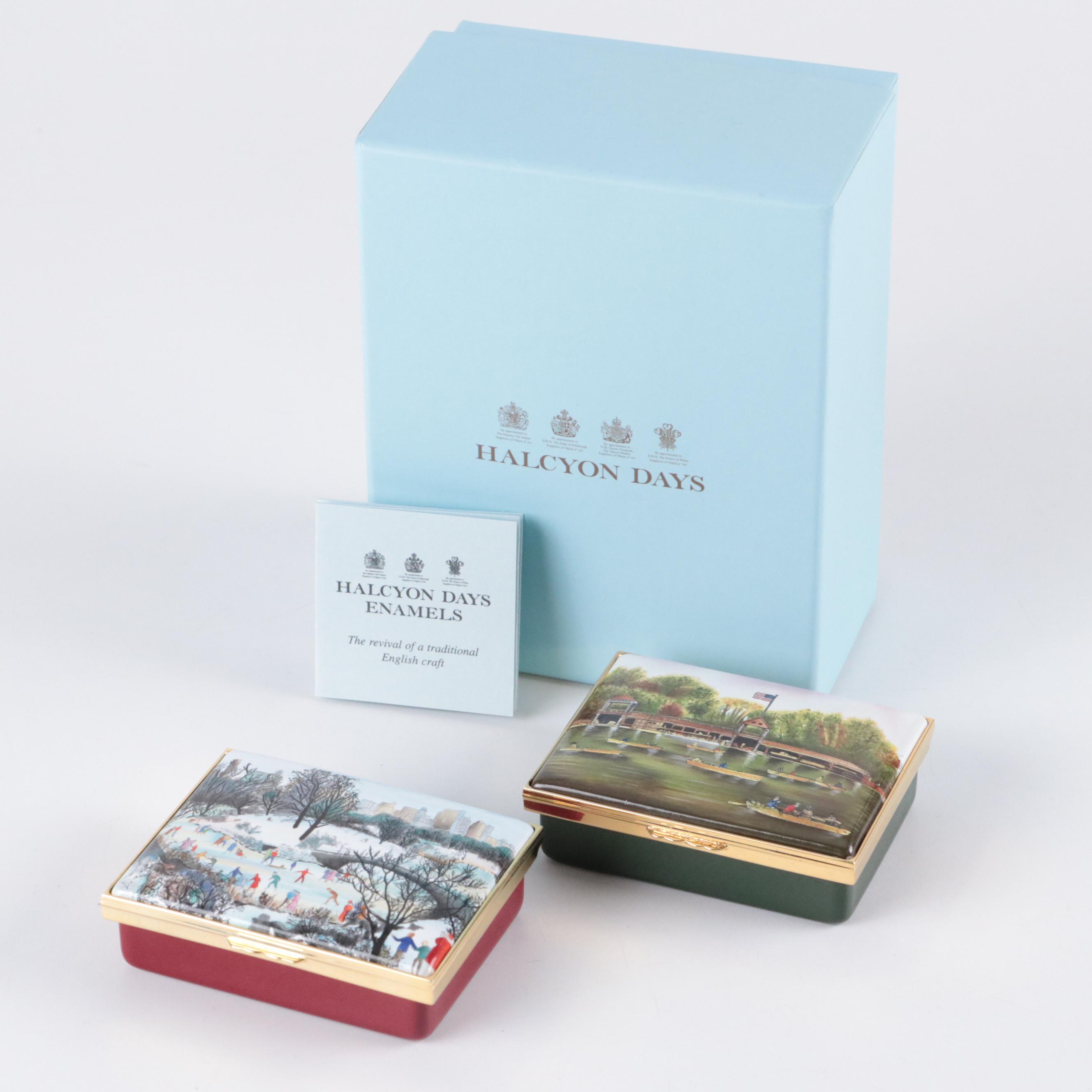 Halcyon Days Limited Edition Enameled Metal Boxes