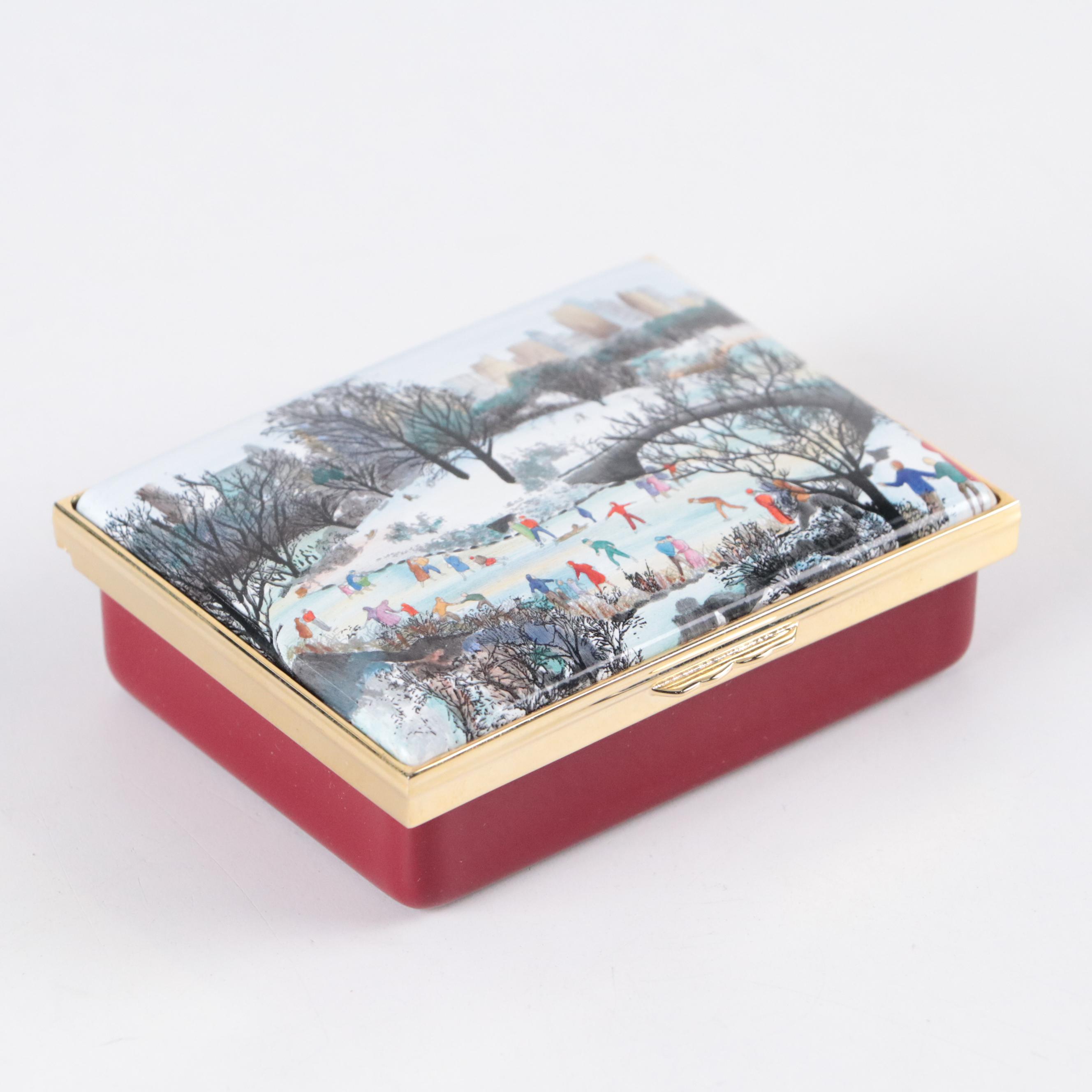 Halcyon Days Limited Edition Enameled Metal Boxes