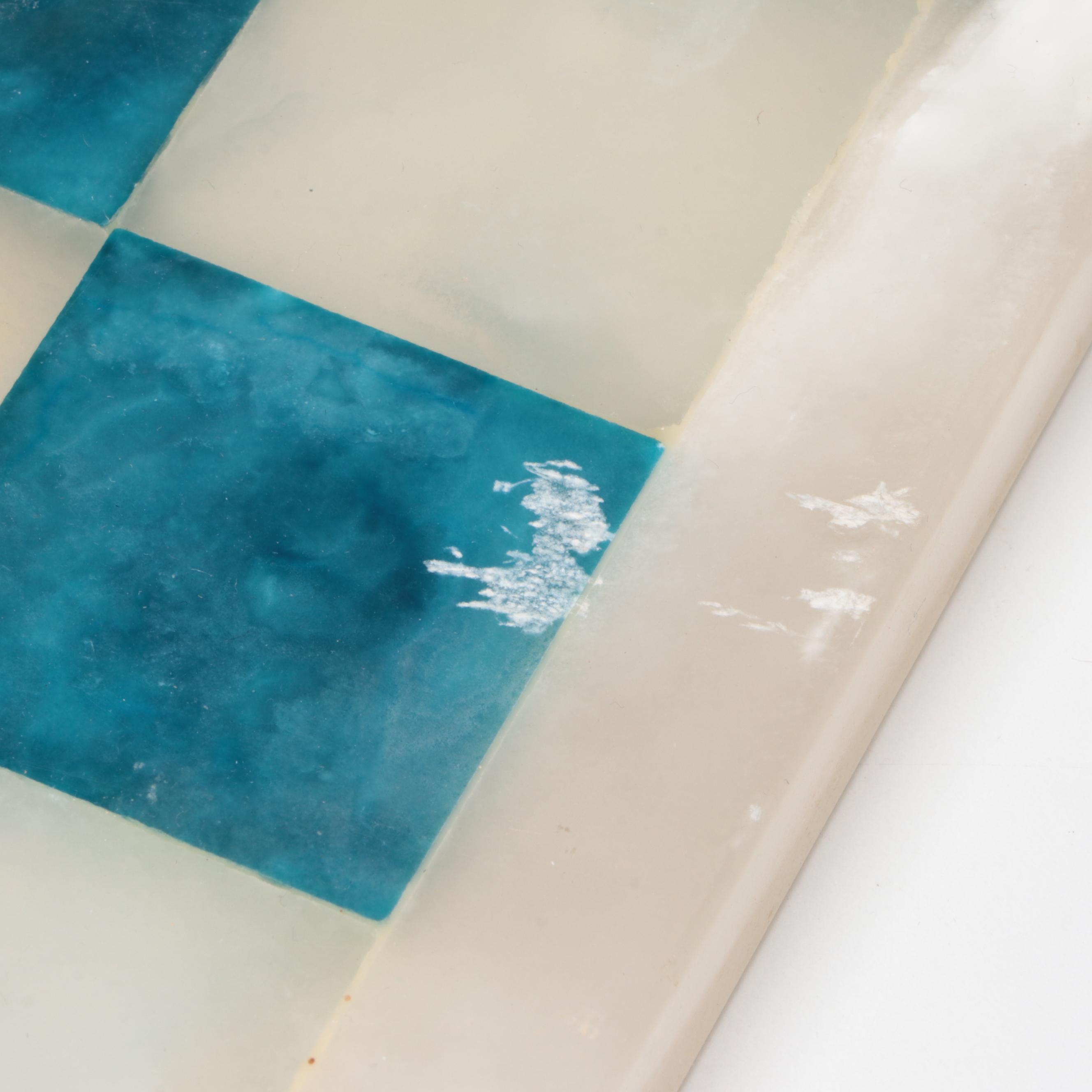 Blue and White Quartz Chess Set