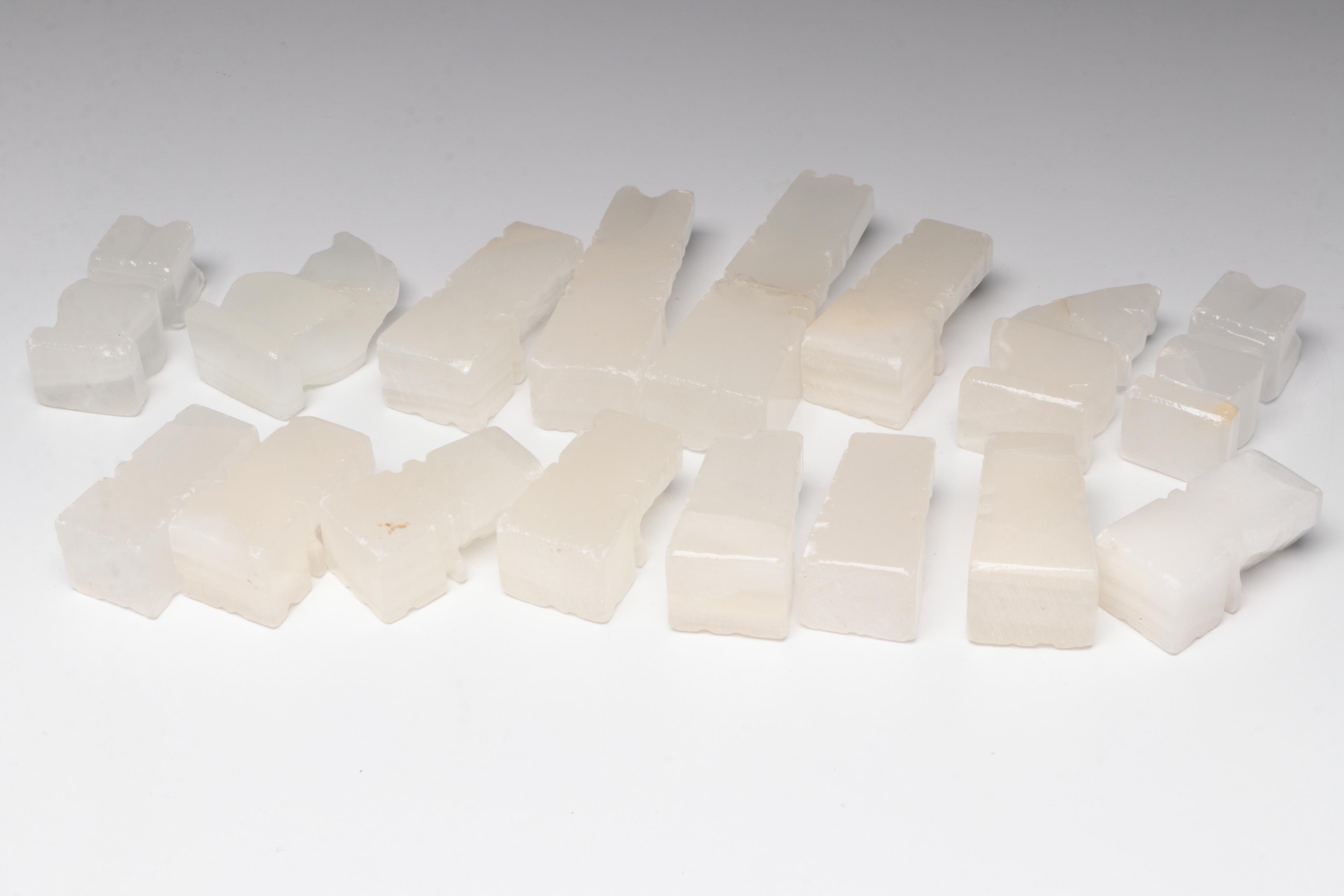 Blue and White Quartz Chess Set