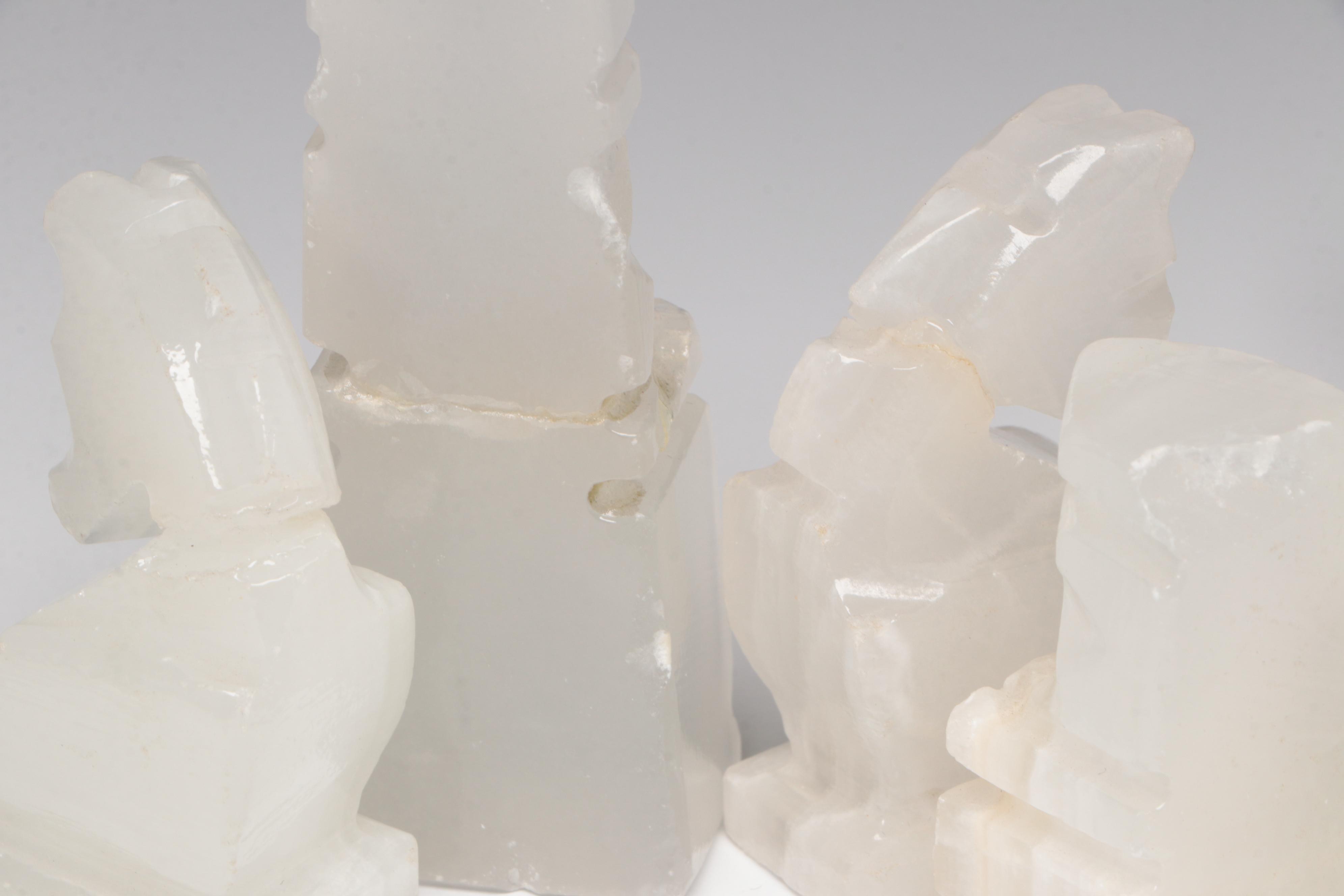 Blue and White Quartz Chess Set