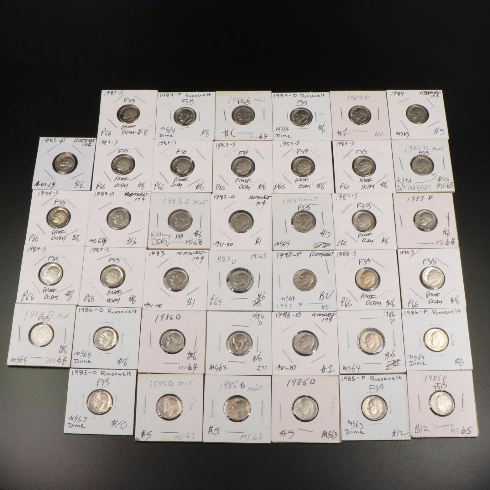 Forty Proof and Uncirculated/High Grade Roosevelt Dimes
