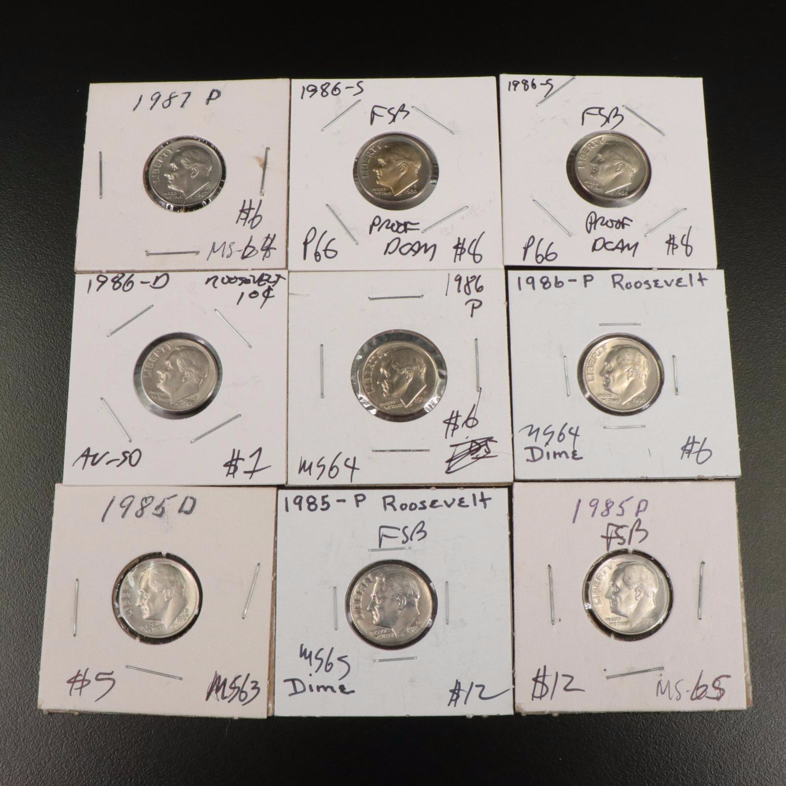 Forty Proof and Uncirculated/High Grade Roosevelt Dimes