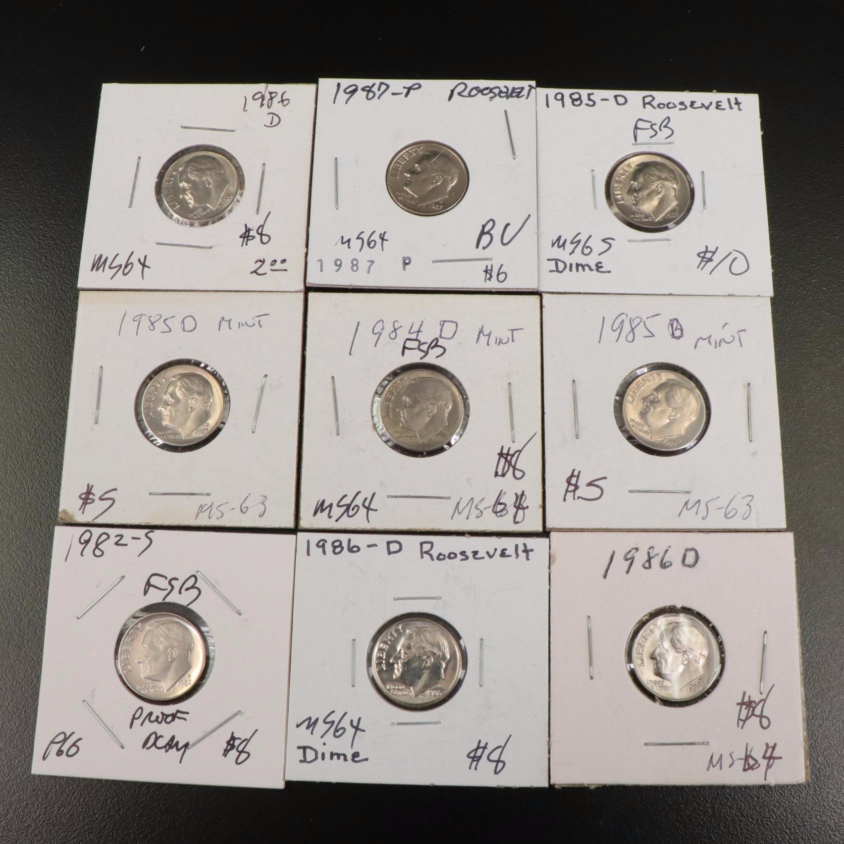Forty Proof and Uncirculated/High Grade Roosevelt Dimes