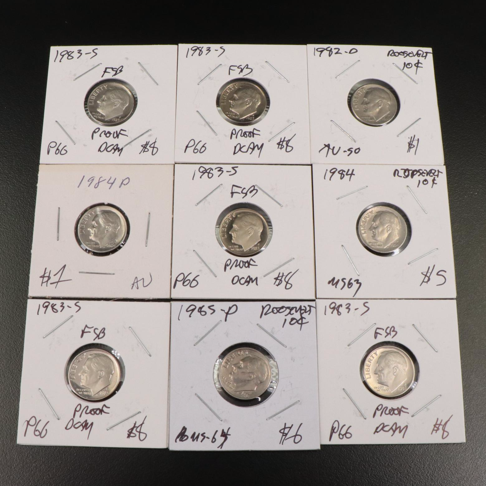 Forty Proof and Uncirculated/High Grade Roosevelt Dimes