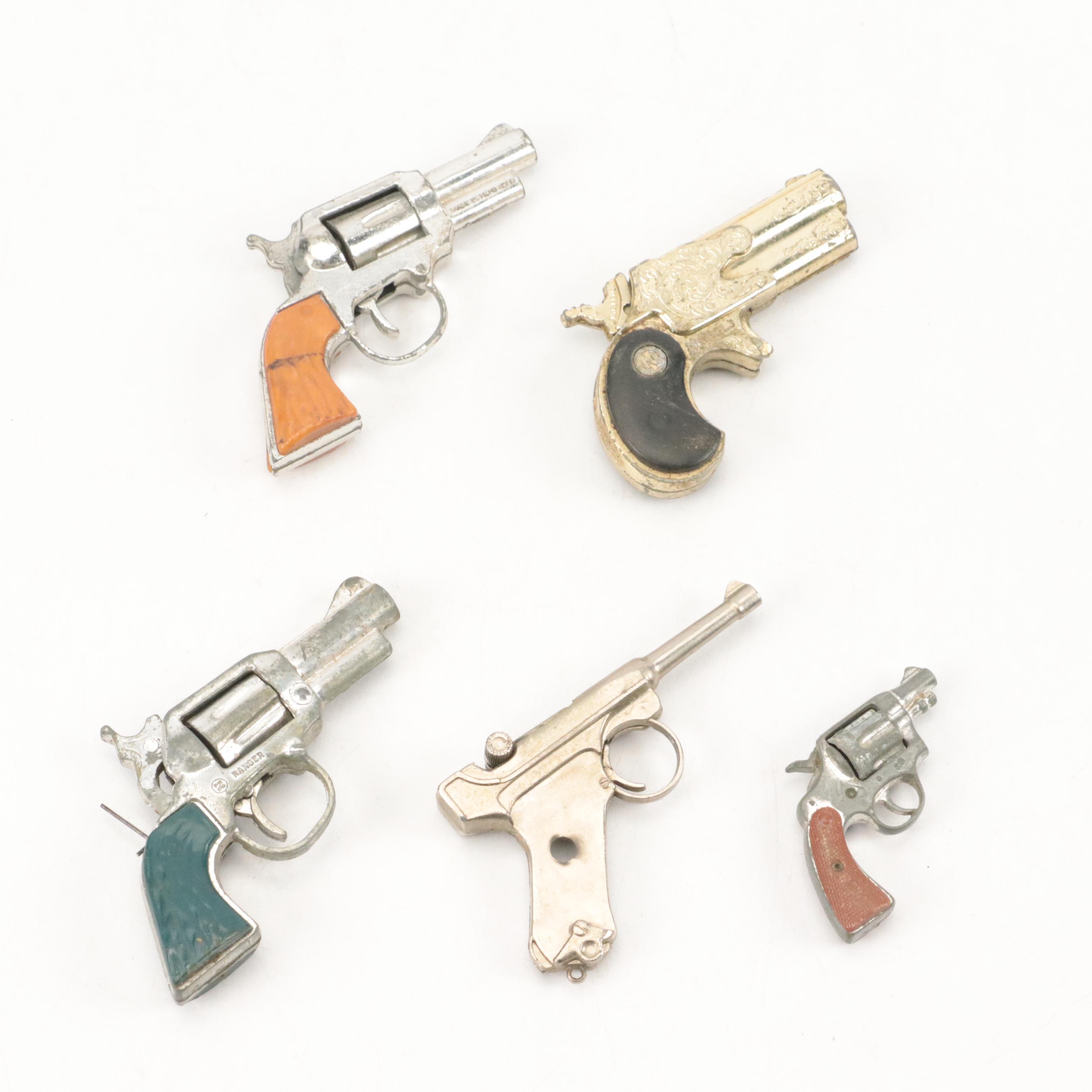 Schylling Tin Wind-Up Blimp Toy with Tin Litho Can Bank and Toy Weapons