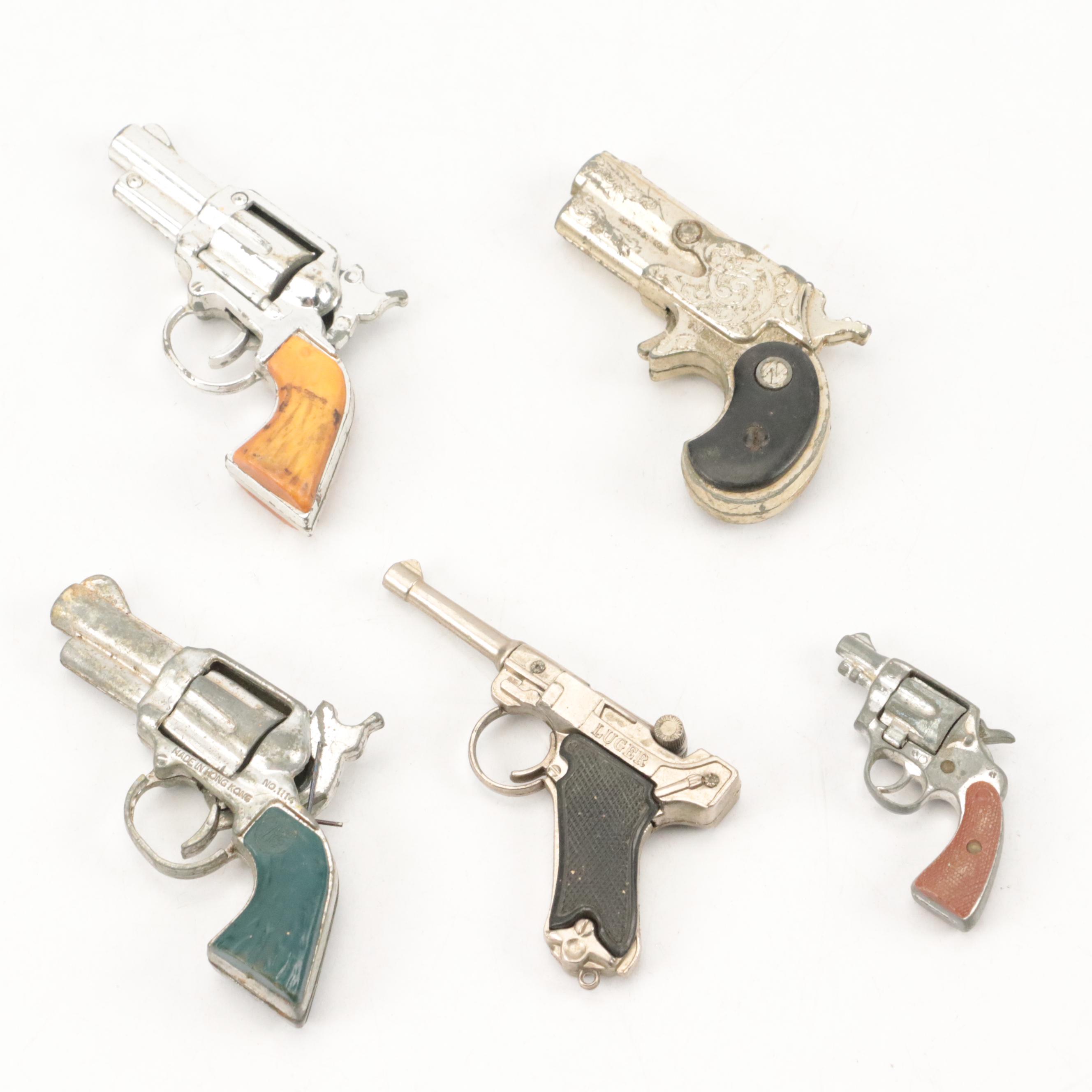 Schylling Tin Wind-Up Blimp Toy with Tin Litho Can Bank and Toy Weapons