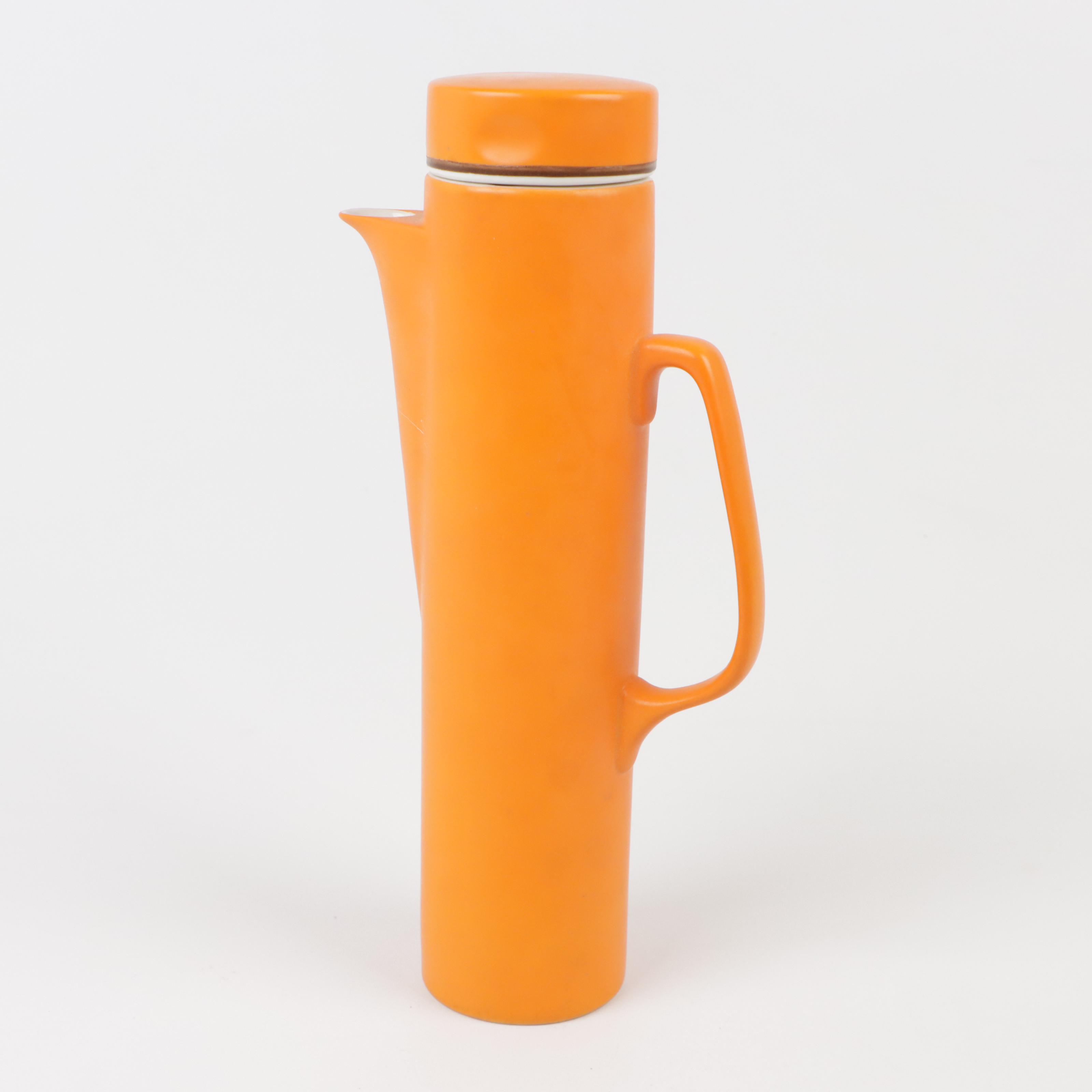 Schmid Porcelain Tea Pot and Hearn Bisbee Art Pottery Tile