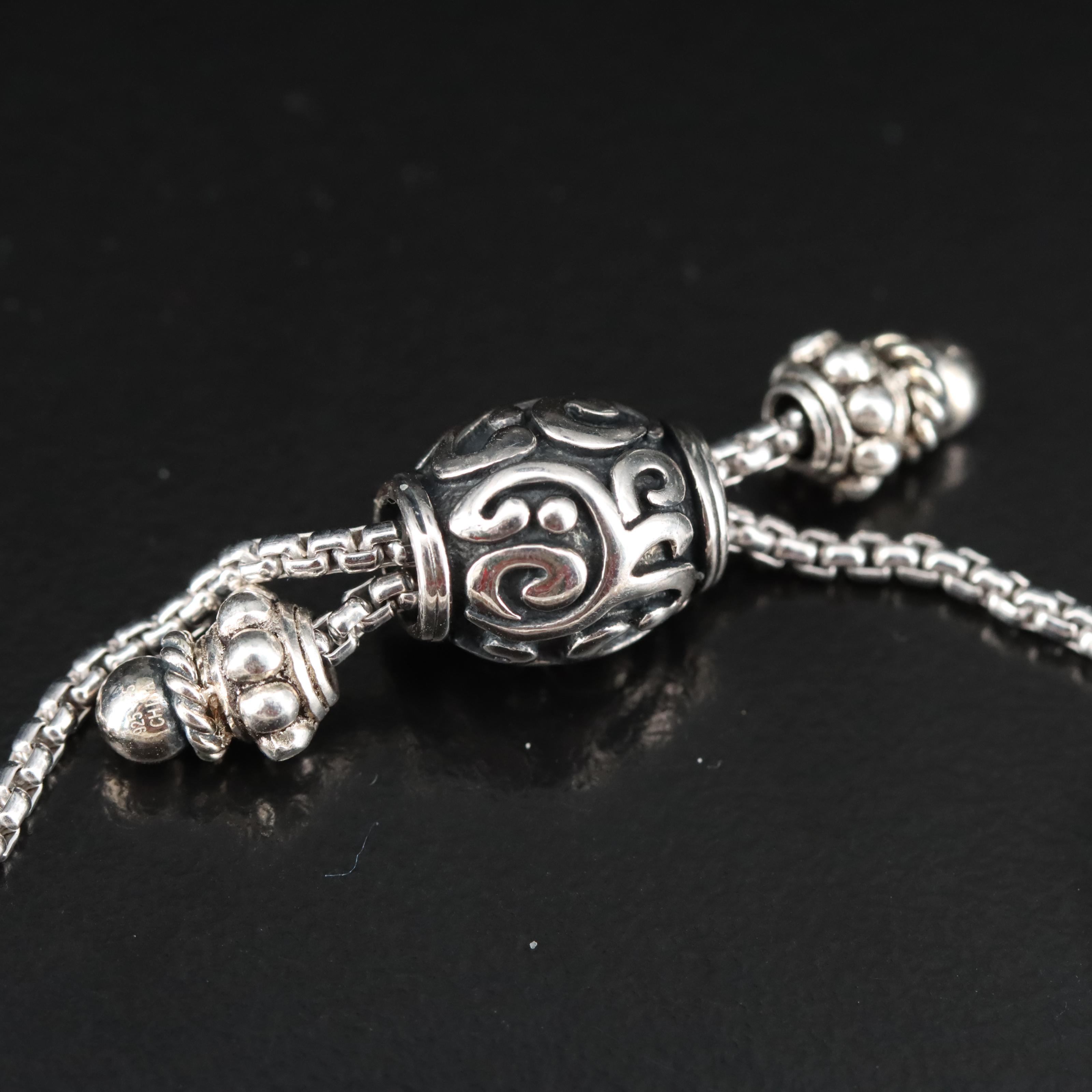 Sterling Pearl Bolo Bracelet