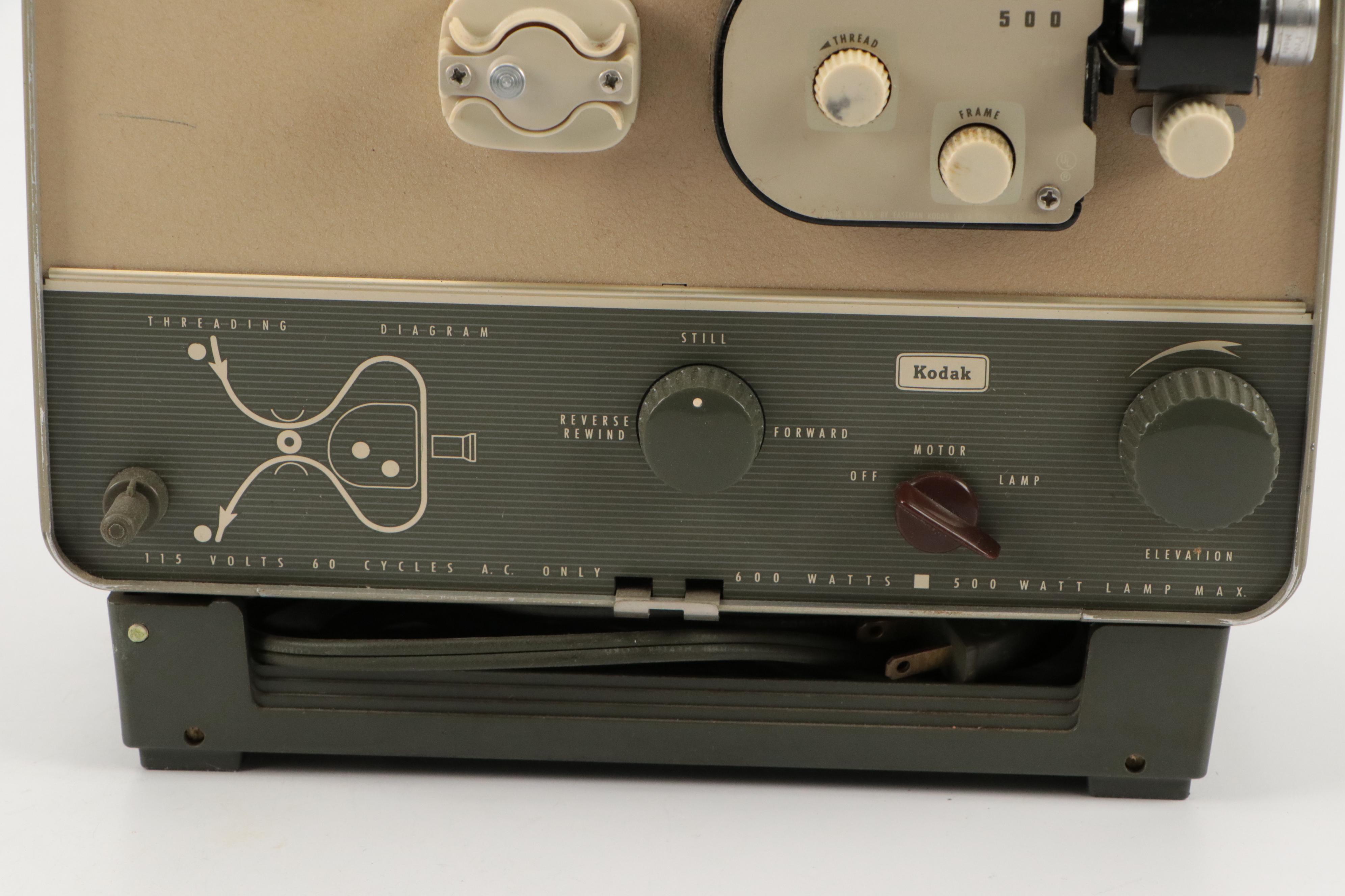 Kodak Brownie 500 Movie Projector and Kindermann 35mm Slide Viewer, Mid-20th C