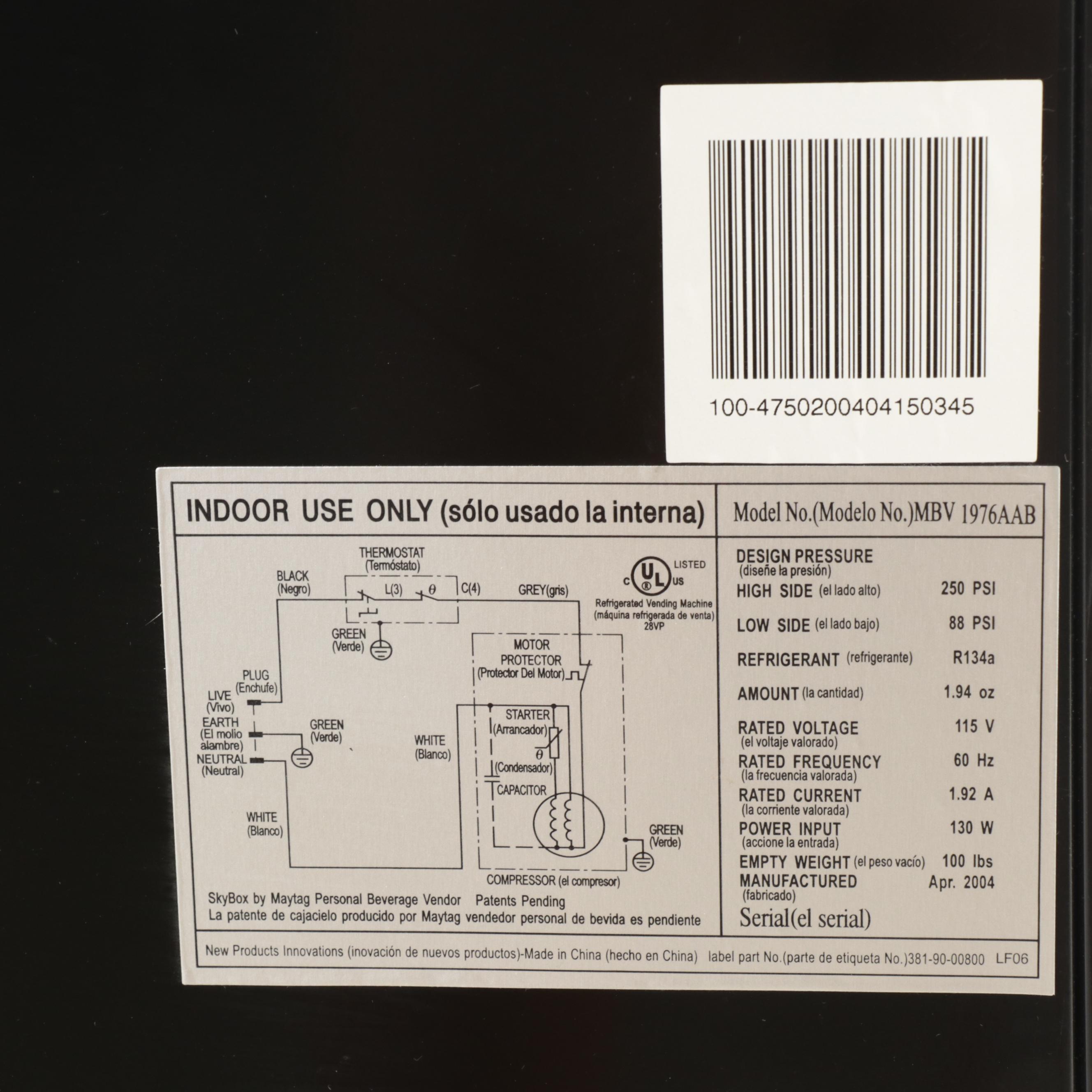 Maytag Skybox Refrigerated Beverage Dispenser With Miami Dolphins