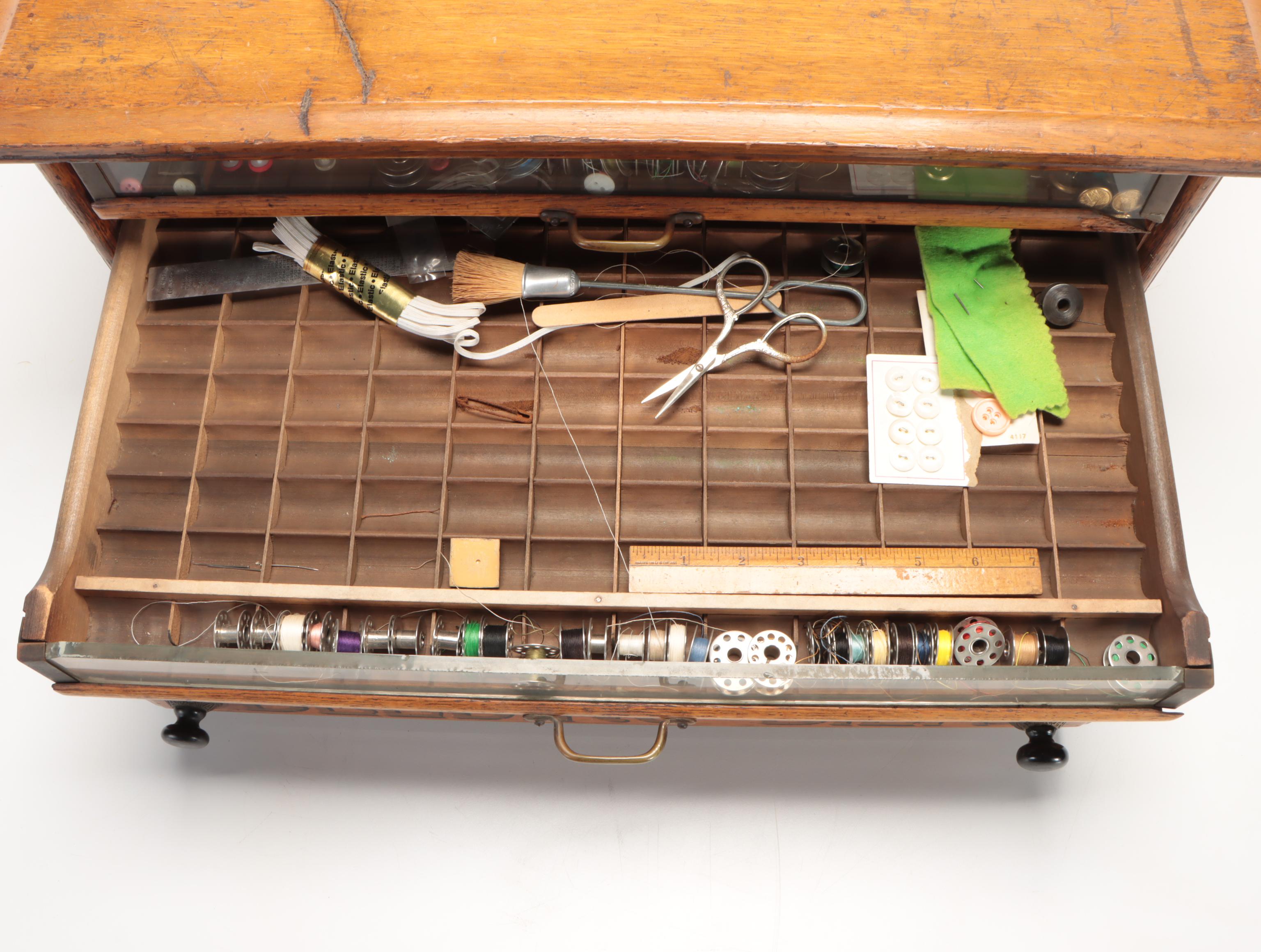 Victorian Belding's Silk Spool Cabinet