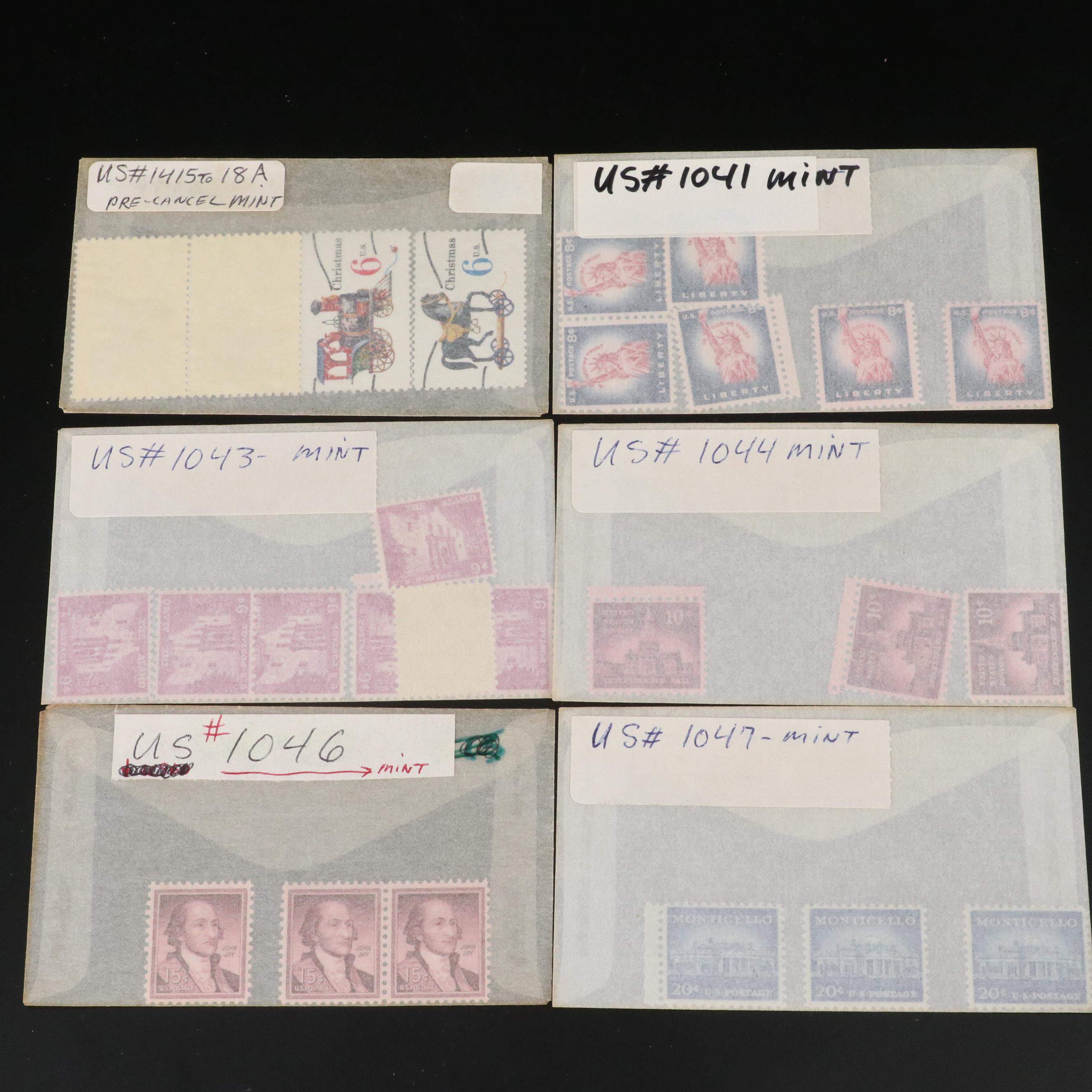 Over 500 U.S. Postage Stamp Plate Blocks