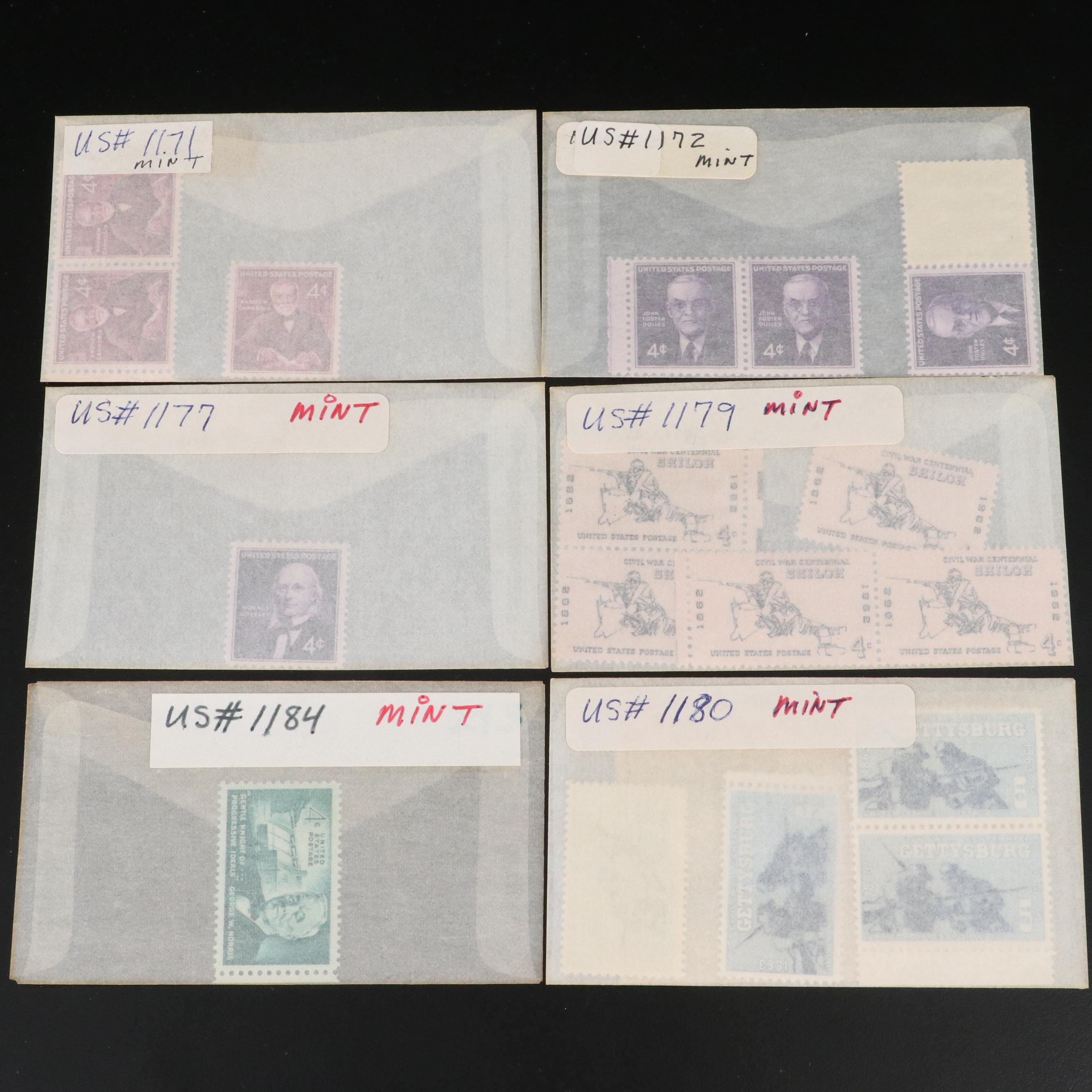 Over 500 U.S. Postage Stamp Plate Blocks