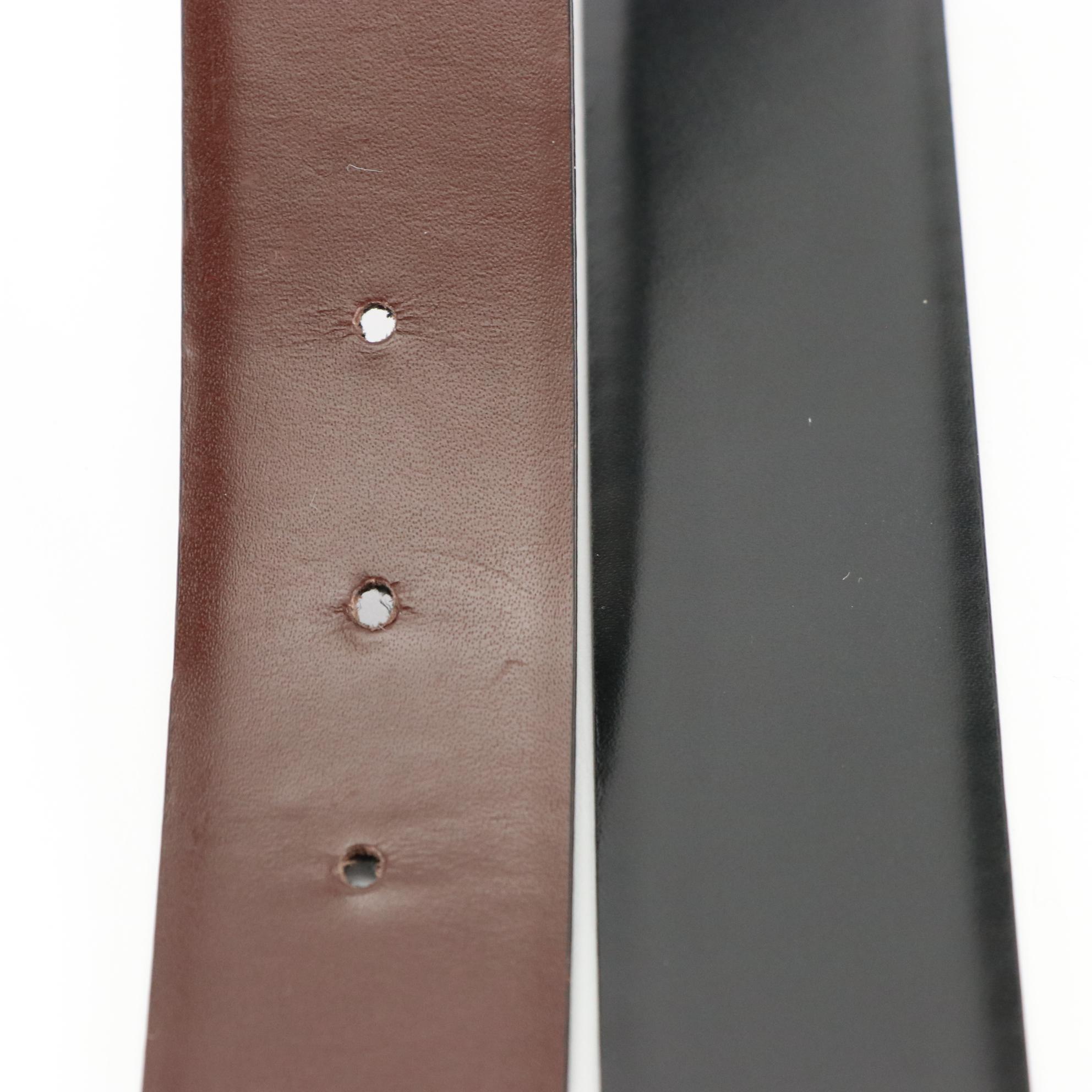 Gucci Reversible Leather Belt with Interlocking GG Buckle