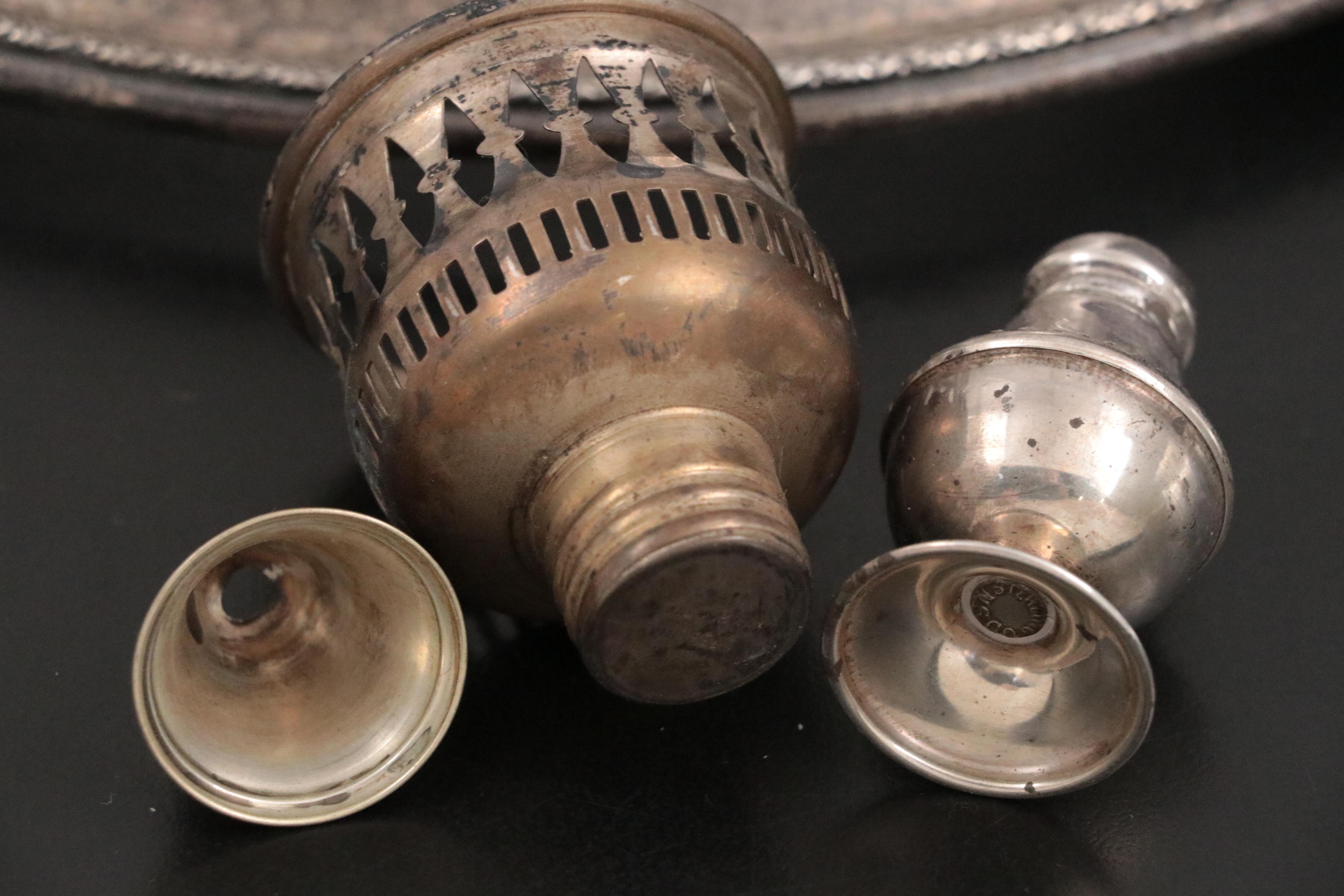Alvin Sterling Silver Base with Sterling Shakers and Accessories