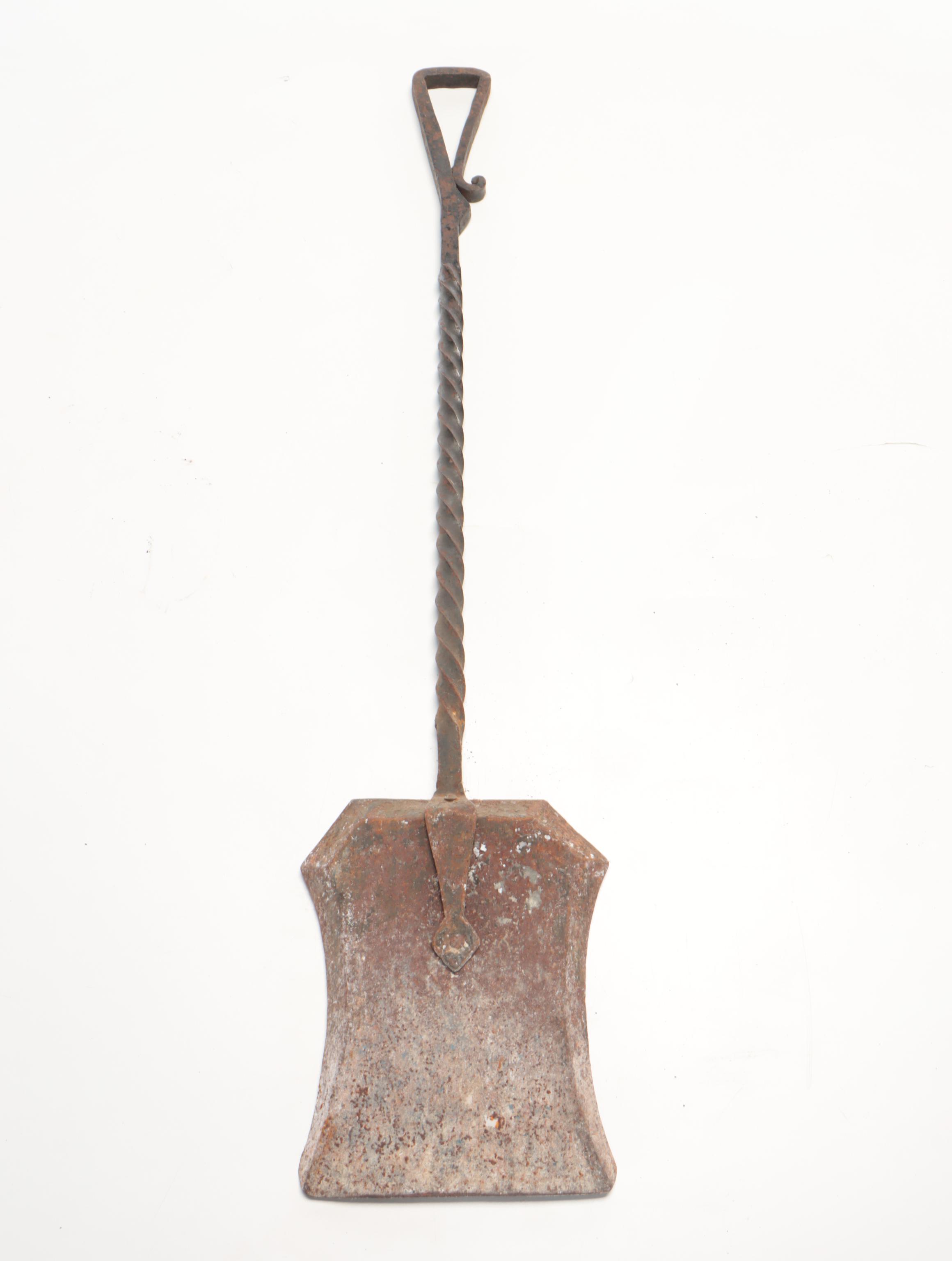 Wrought Iron Fireplace Log Grabbers, Ash Shovel and Basket Fryer