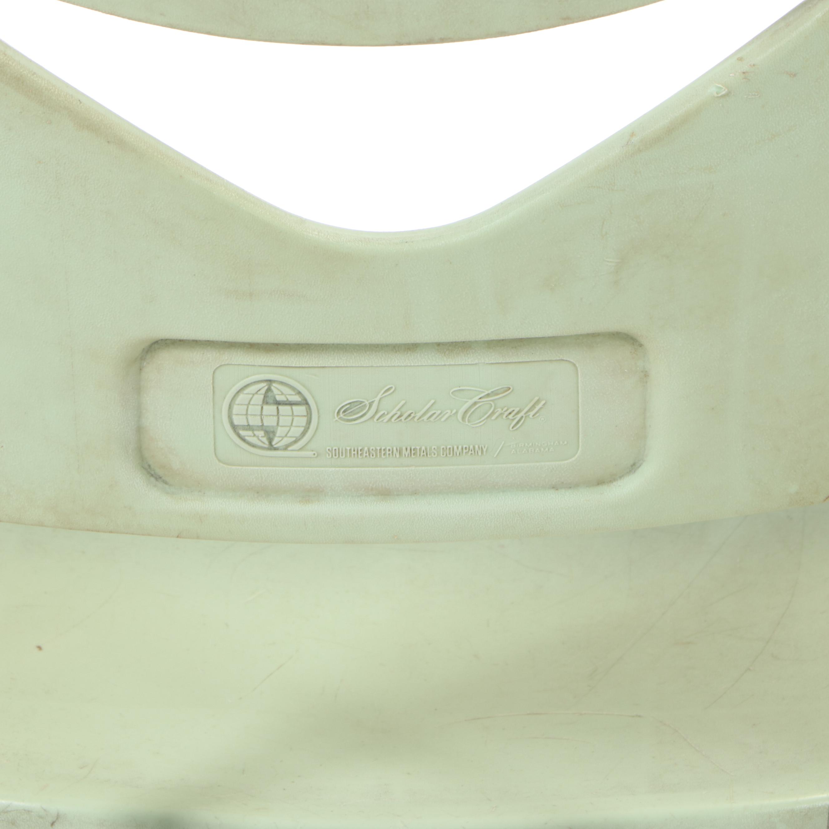 Scholar Craft Chromed Steel, Molded Plastic, and Laminate Top School Desk