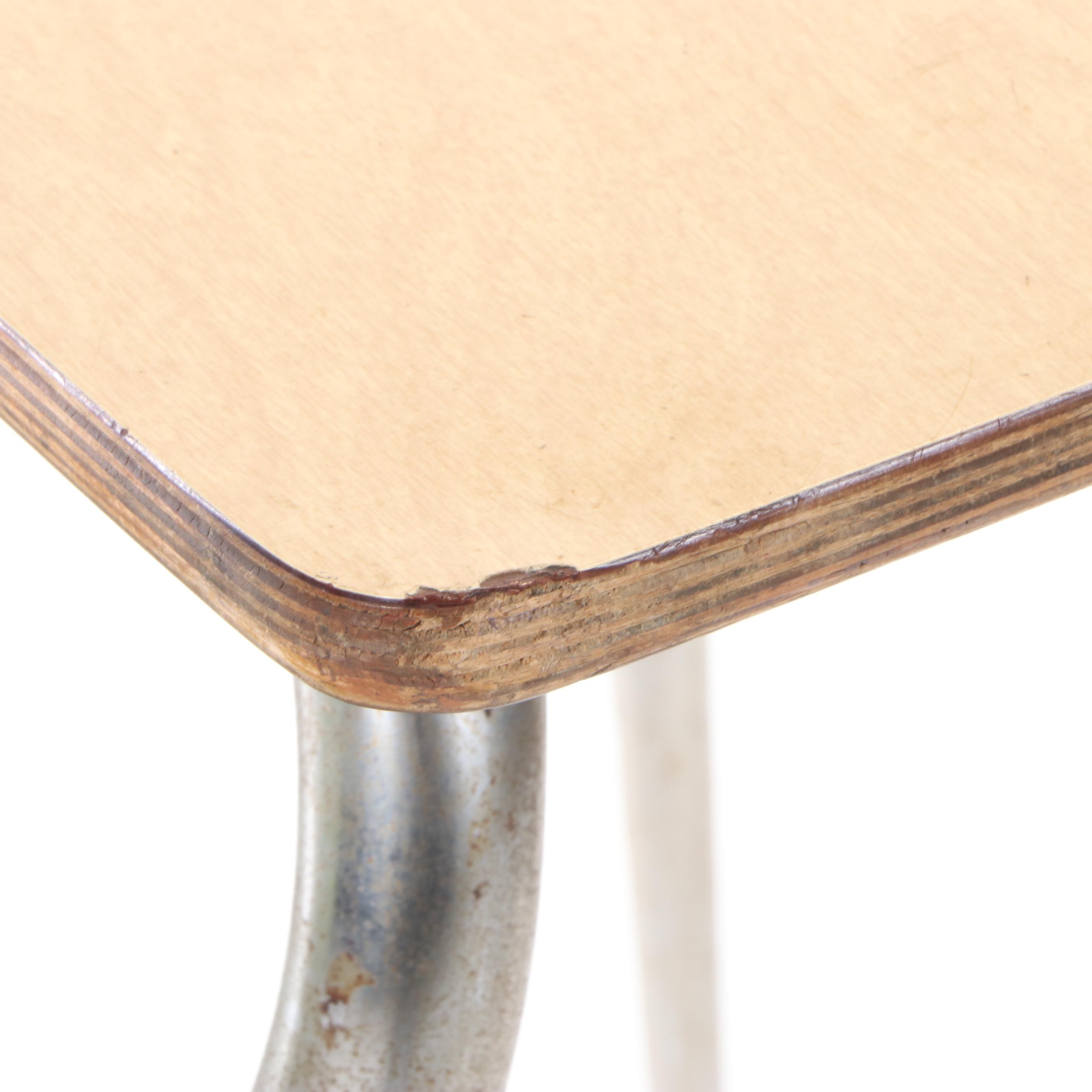 Scholar Craft Chromed Steel, Molded Plastic, and Laminate Top School Desk