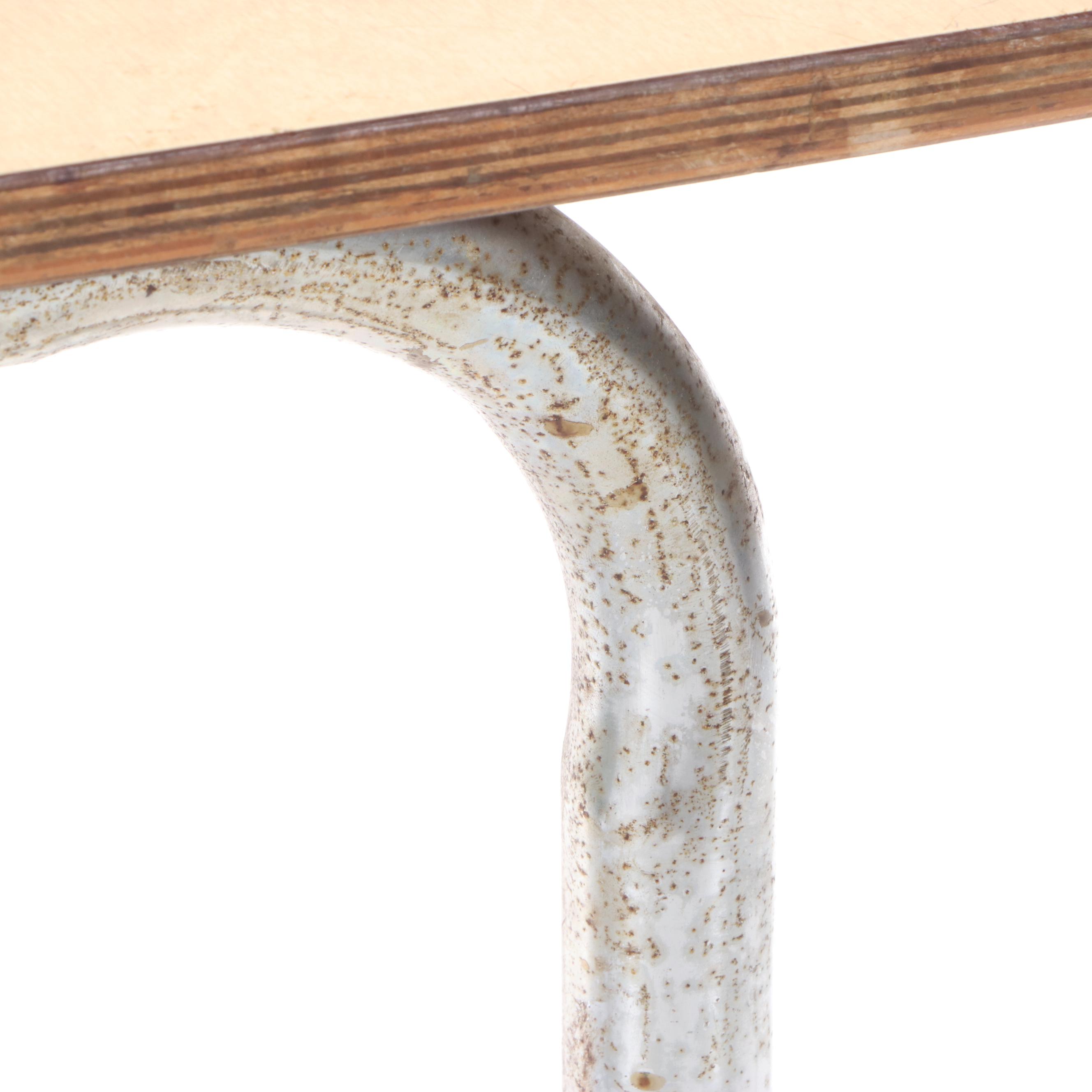 Scholar Craft Chromed Steel, Molded Plastic, and Laminate Top School Desk