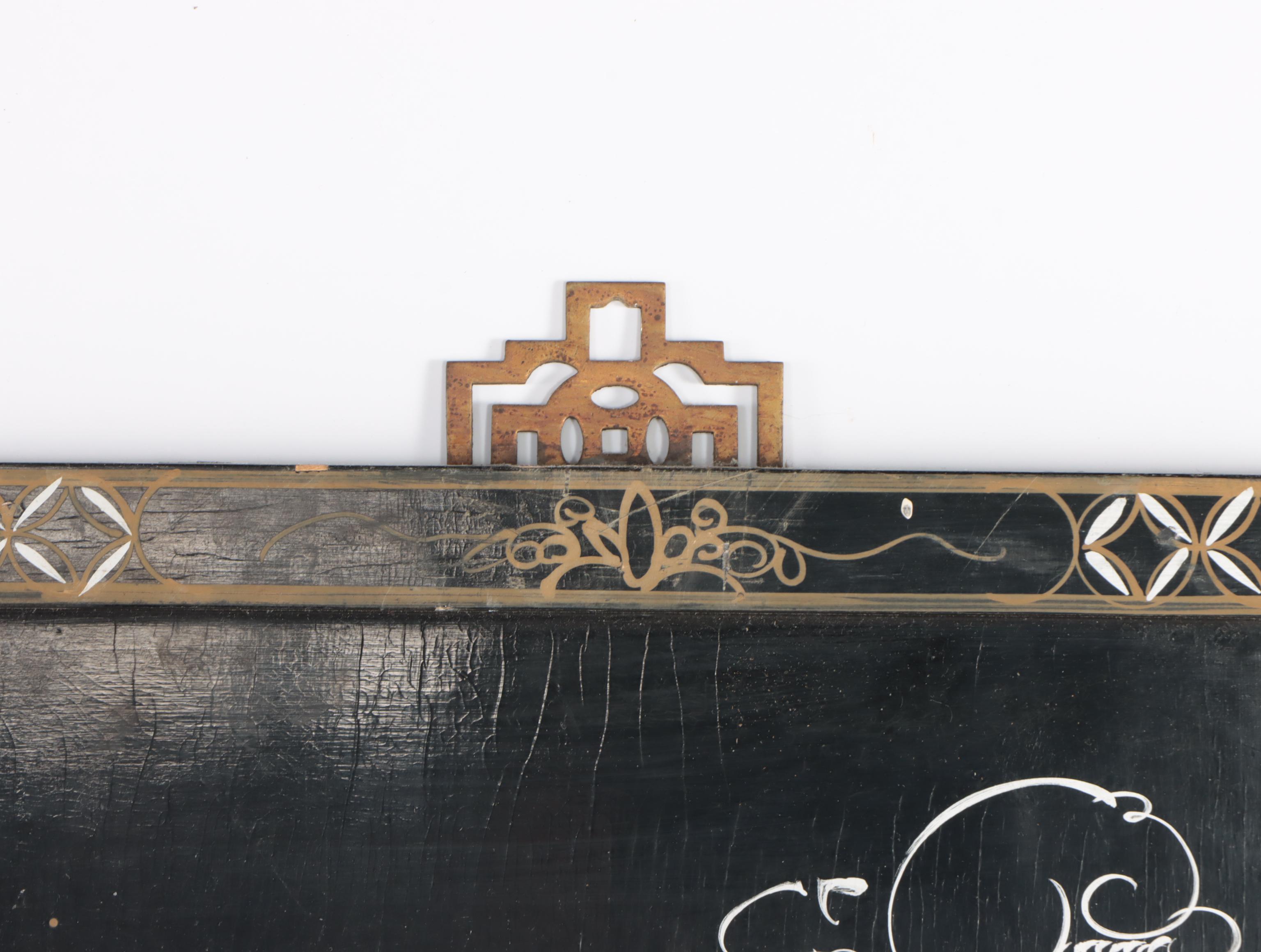 Mother of Pearl Inlaid Chinese Lacquered Wall Screen