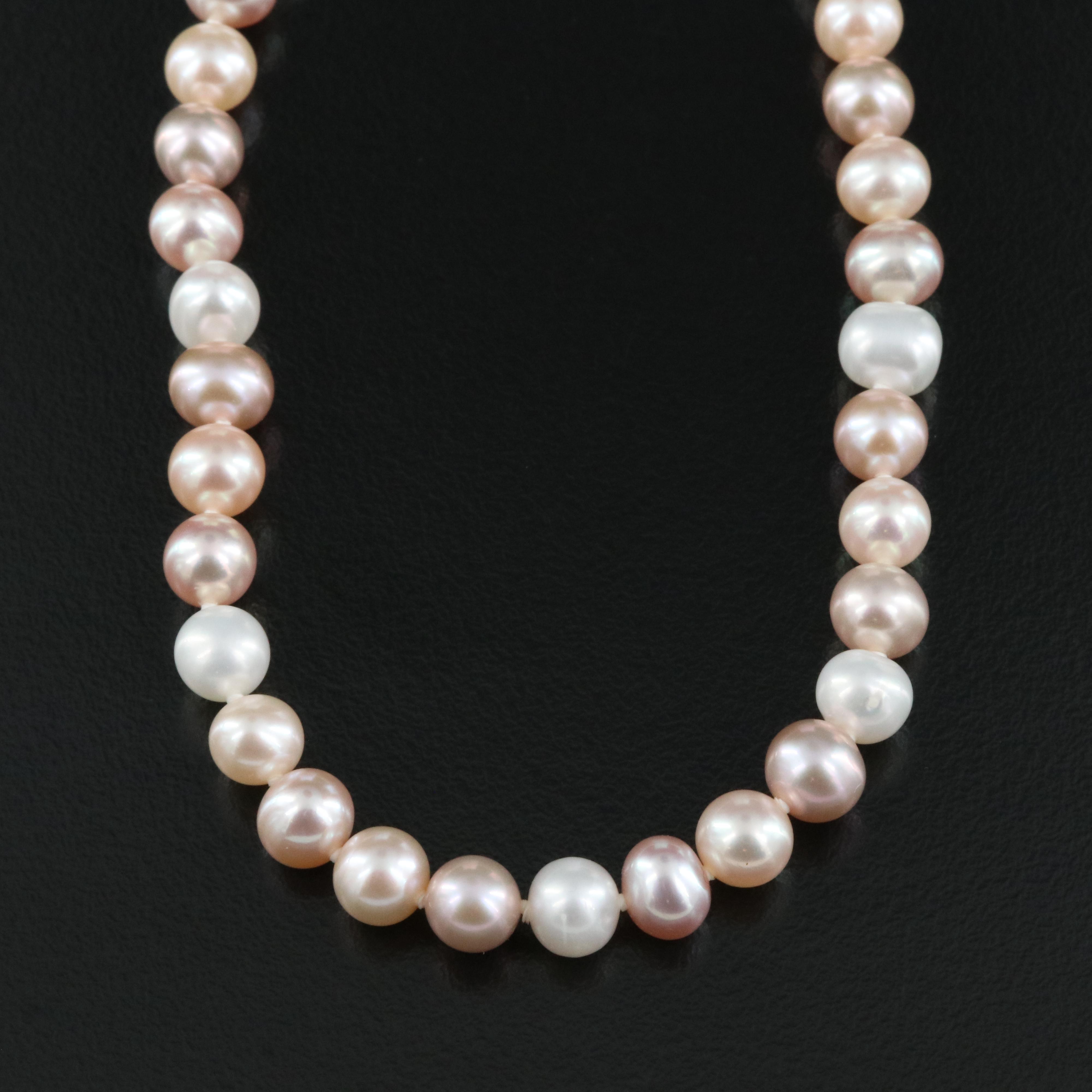 Pearl Necklace with 14K Clasp