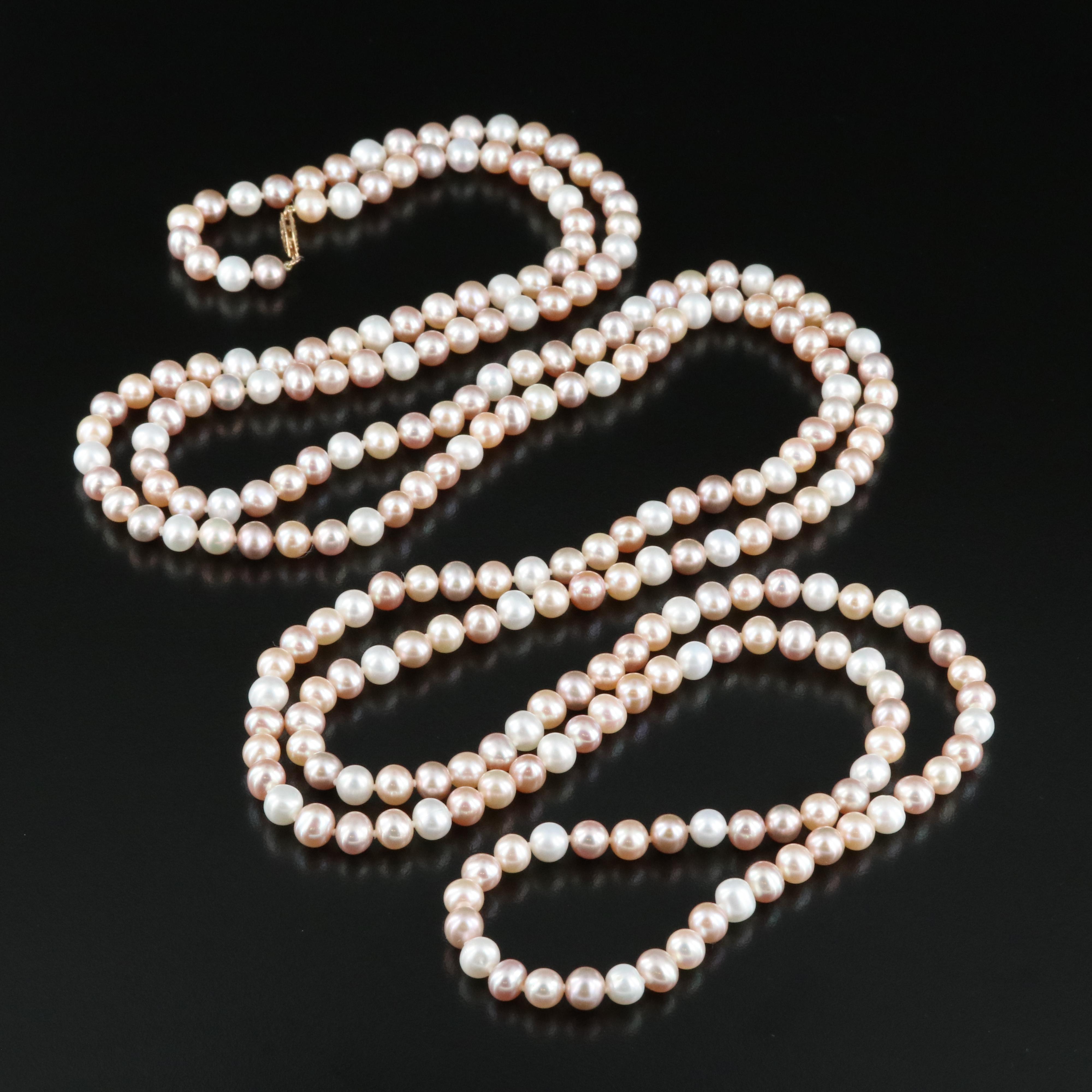 Pearl Necklace with 14K Clasp