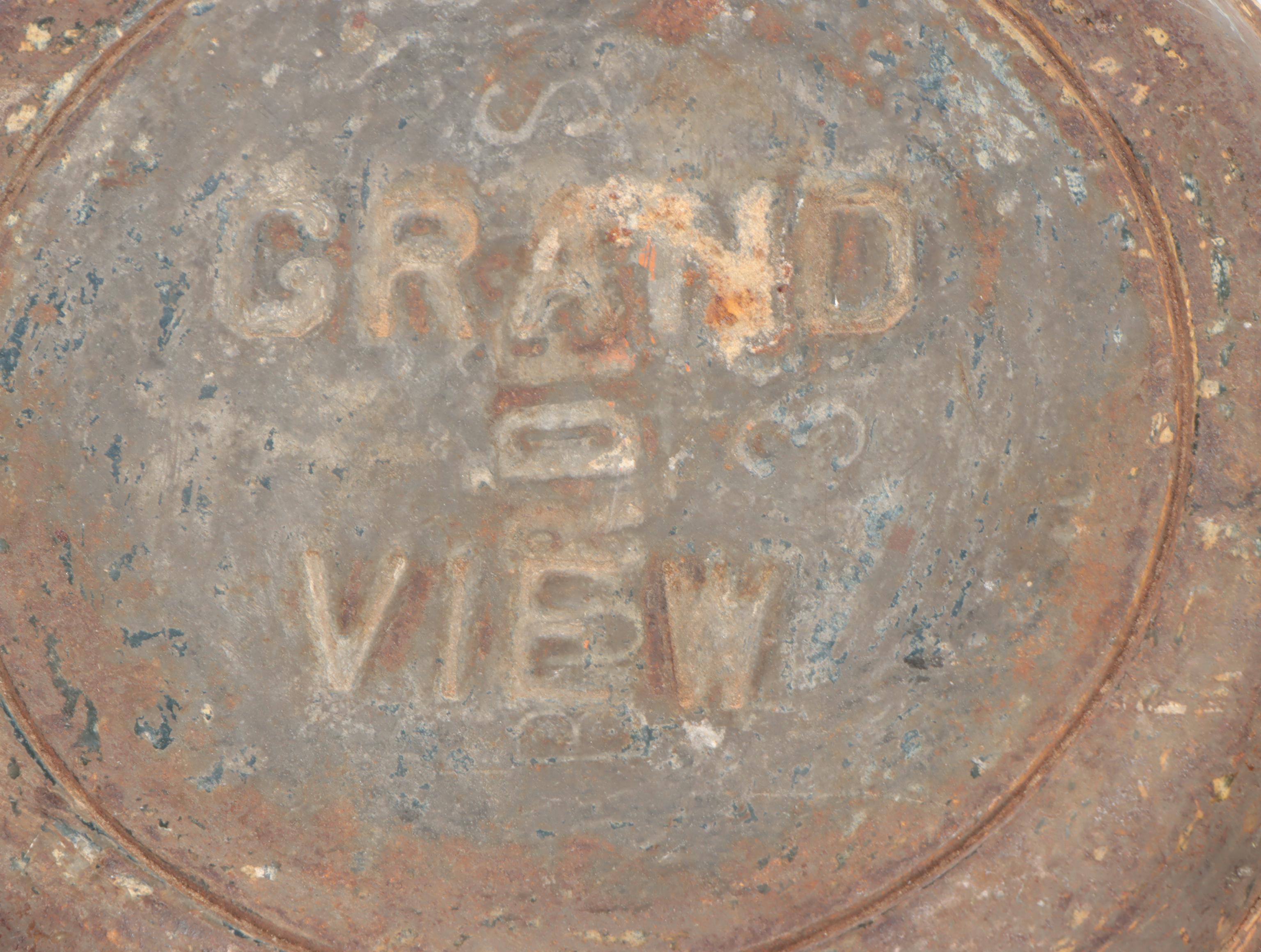 Grandview, Ohio Painted Metal Milk Pail, Early 20th Century