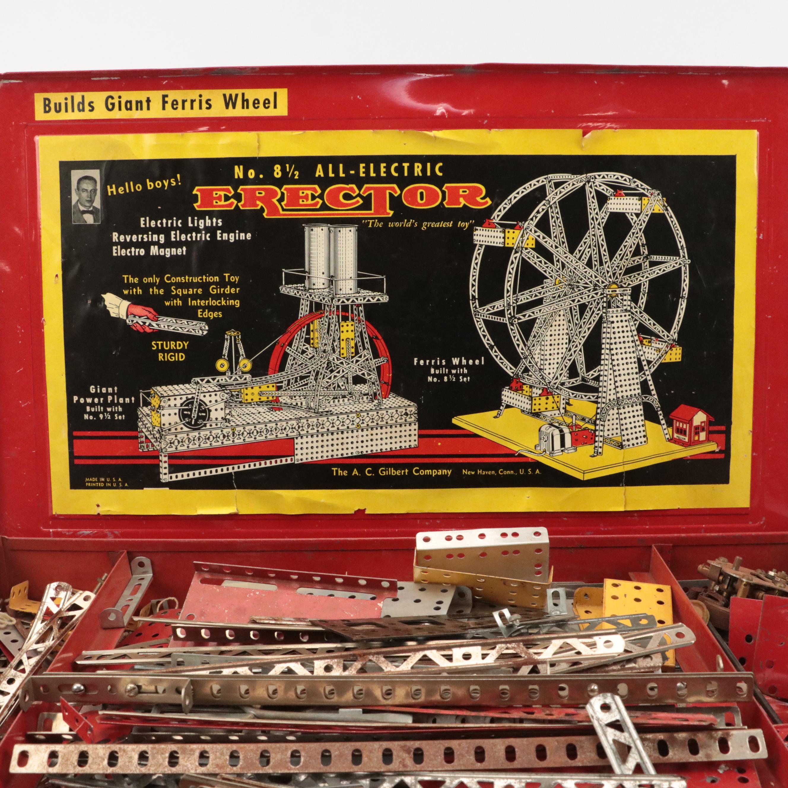 The A.C. Gilbert Co. Ferris Wheel Erector Building Set, Mid-20th Century