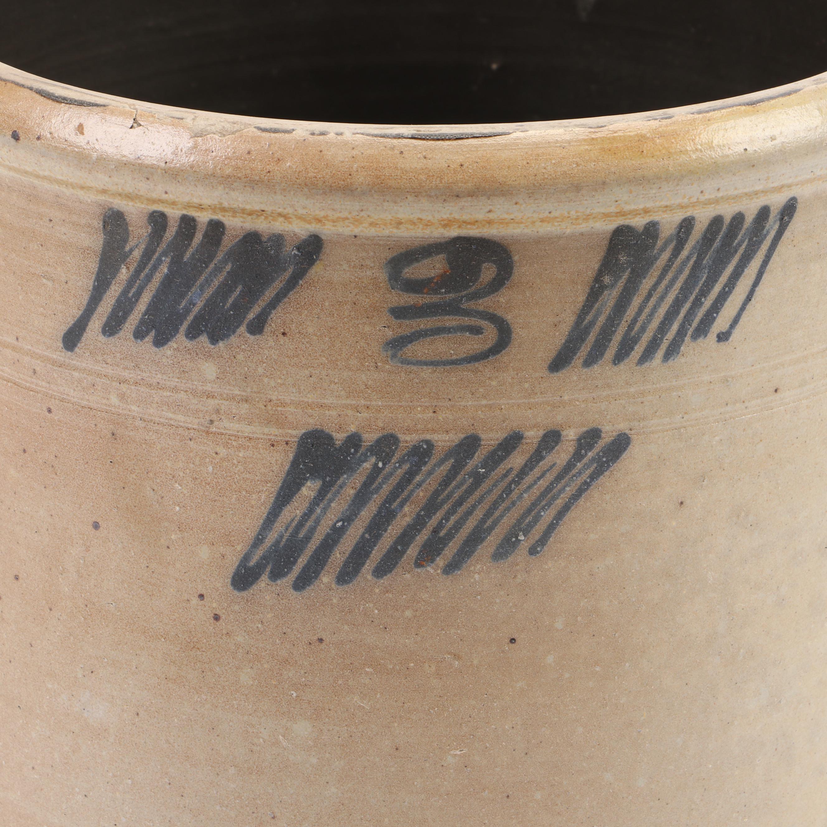 3-Gallon Salt Glazed Stoneware Crock