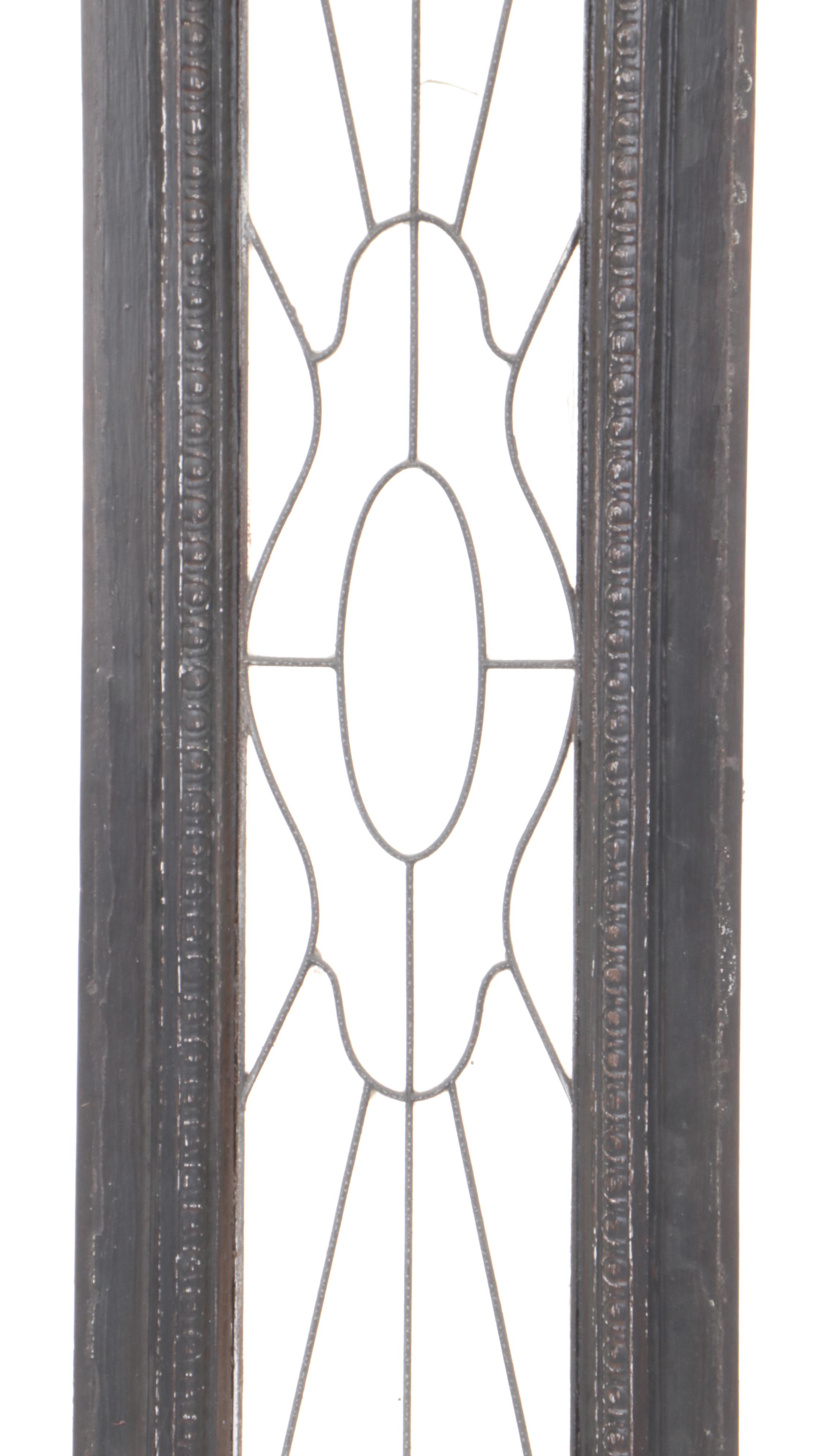 Architectural Salvage Front Door Side Panel With Stained Glass Pane