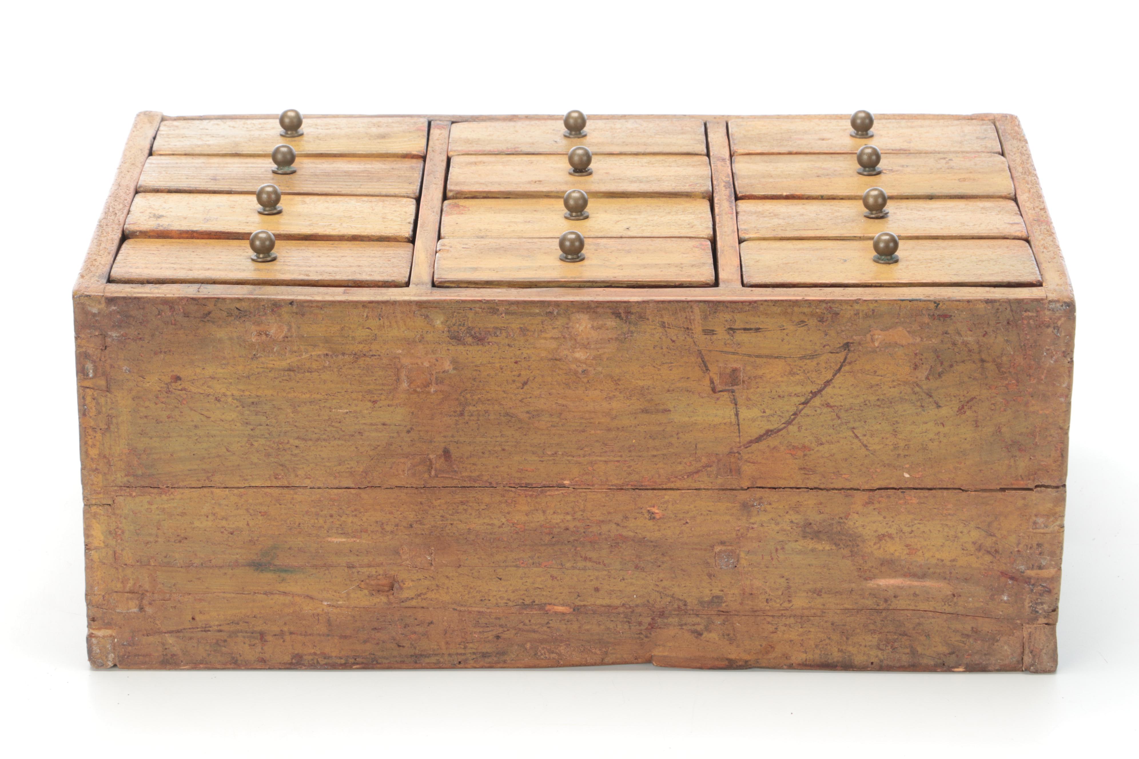 Wooden Table Top Chest