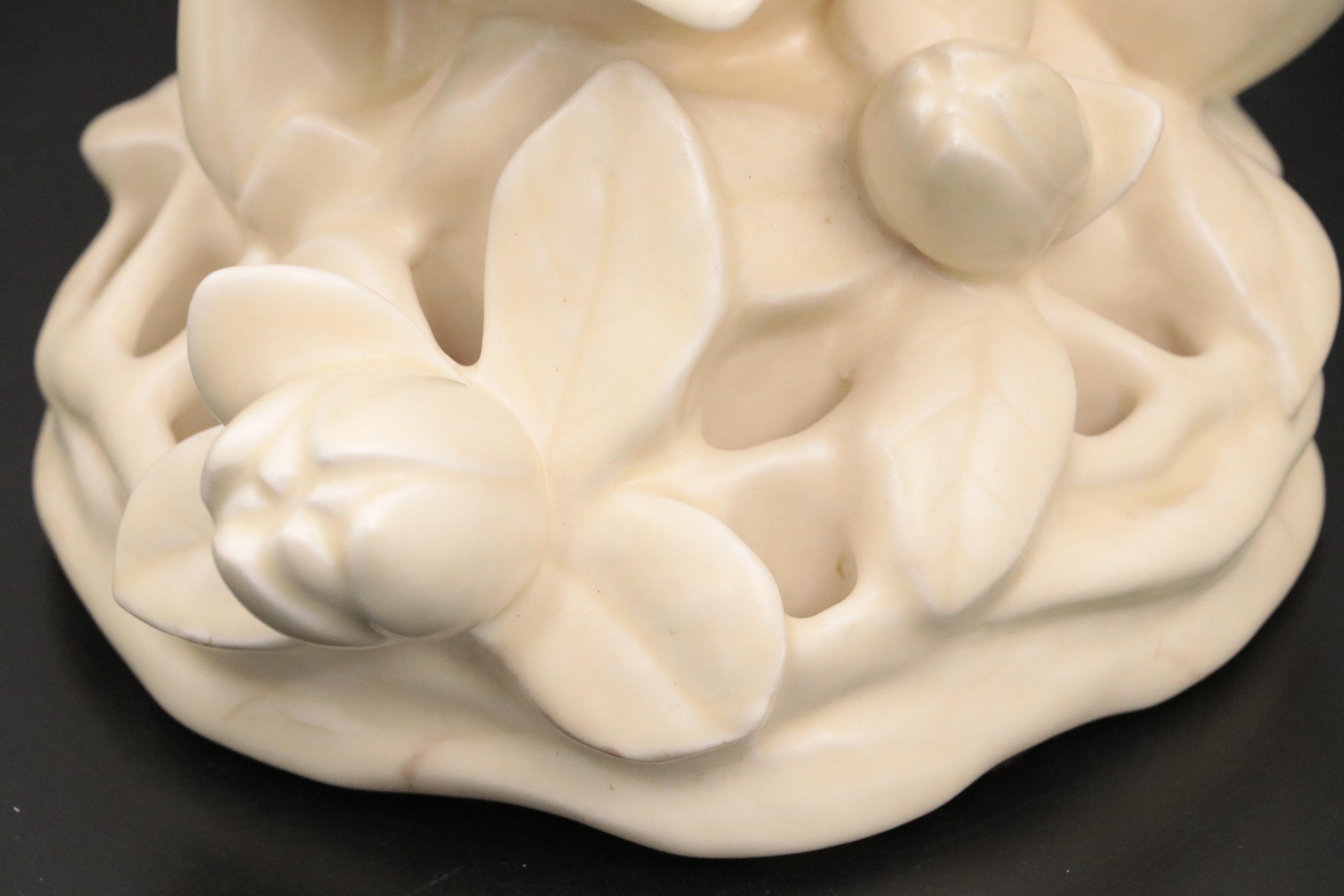 Rookwood Pottery Glazed Ceramic Floral Frog, 1927