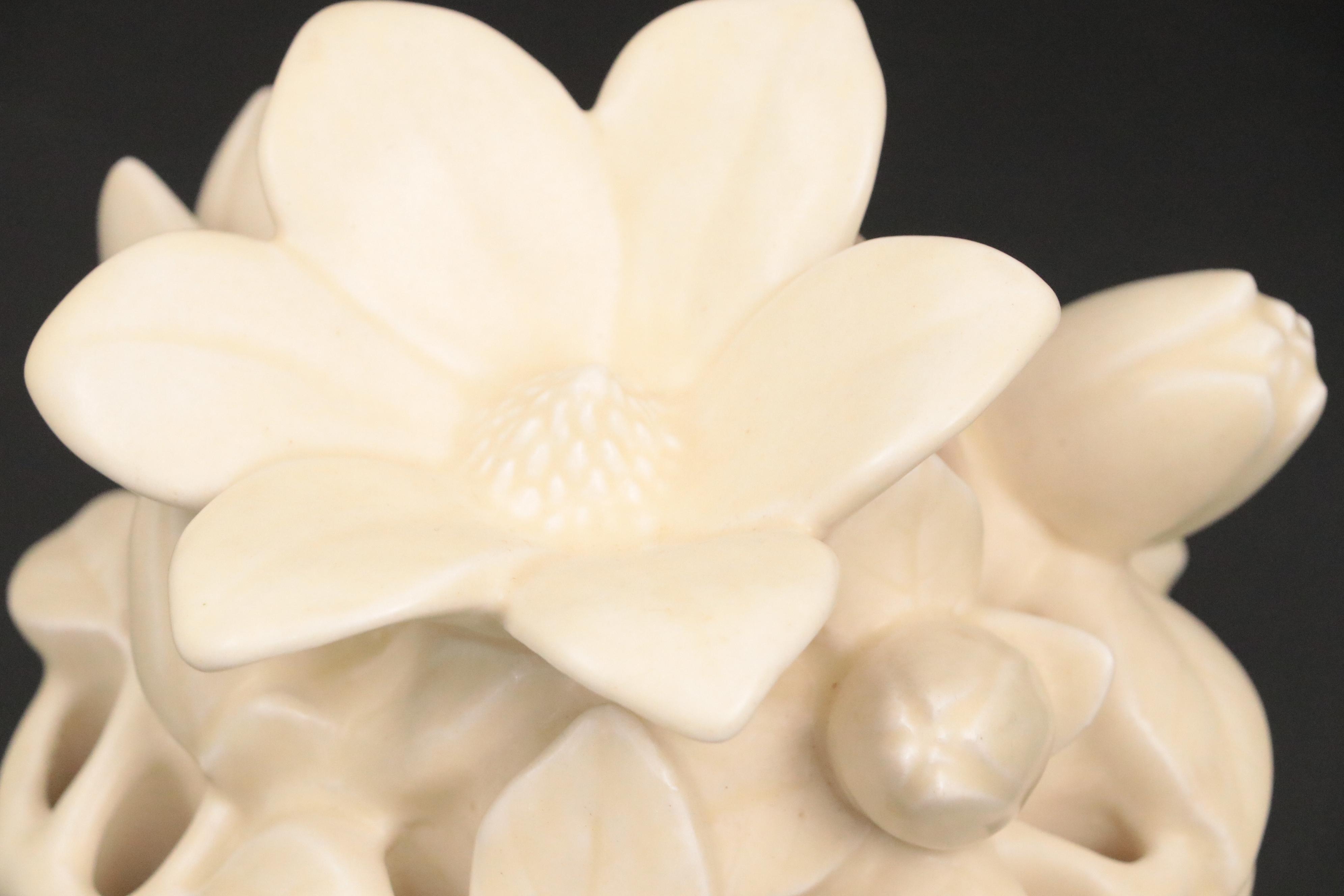 Rookwood Pottery Glazed Ceramic Floral Frog, 1927