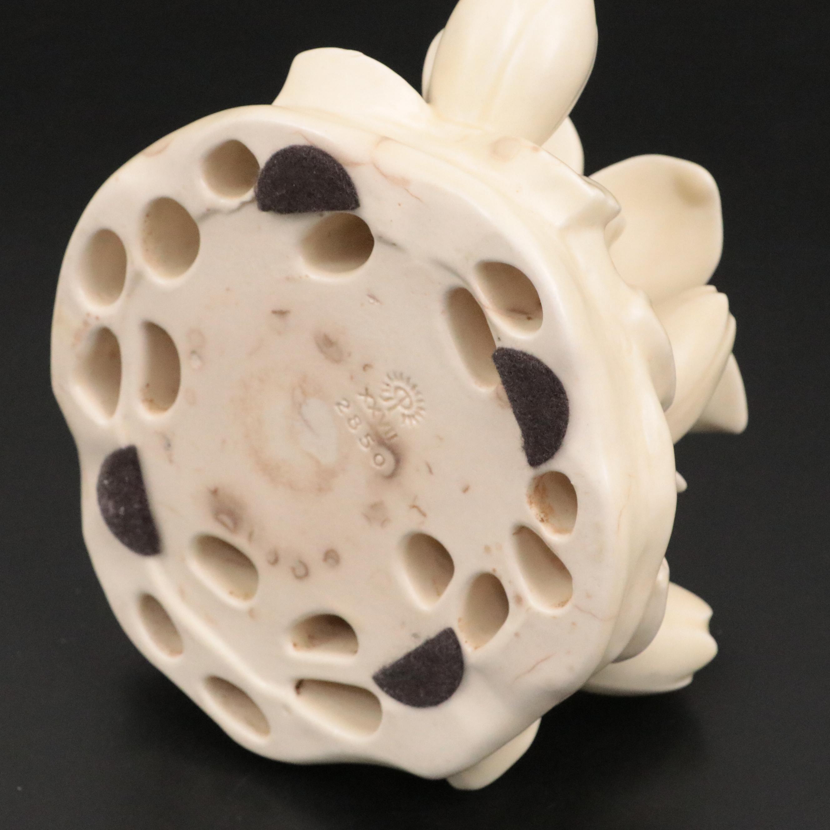 Rookwood Pottery Glazed Ceramic Floral Frog, 1927