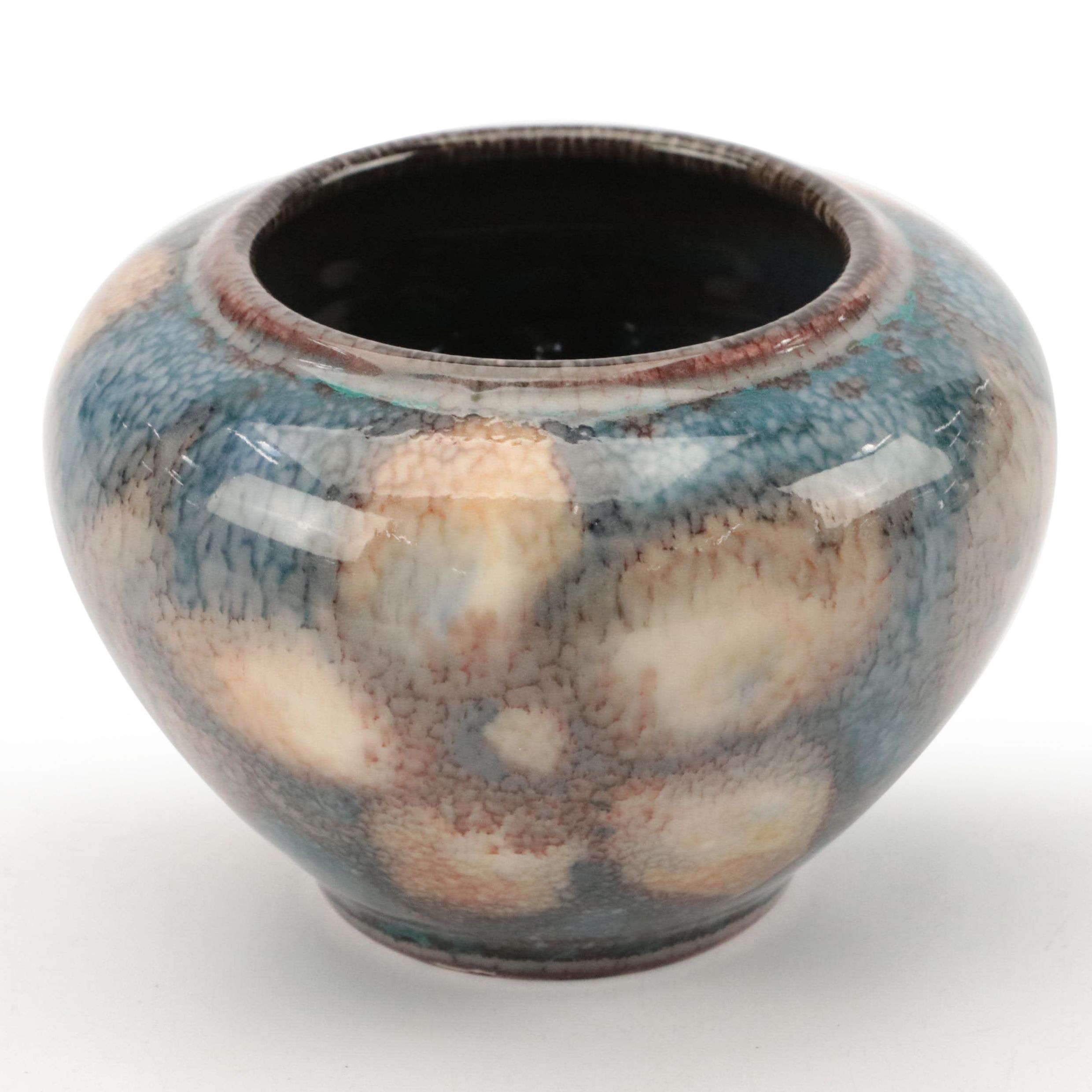 Jens Jensen for Rookwood Pottery Multicolor Glazed Ceramic Vase, 1934