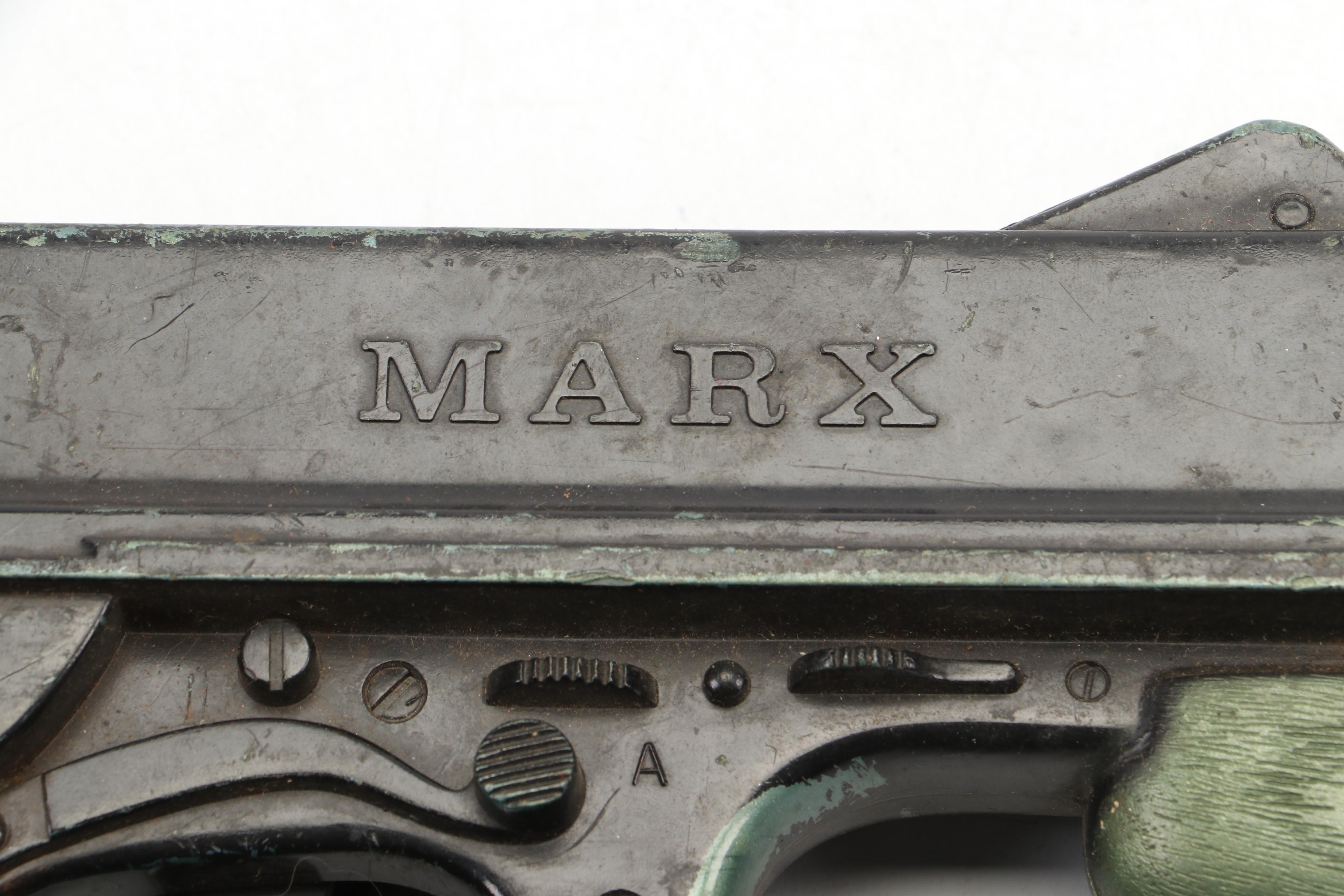 Mattel Toy Submachine Cap Gun with Marx Toy Tommy and Other Cap Guns