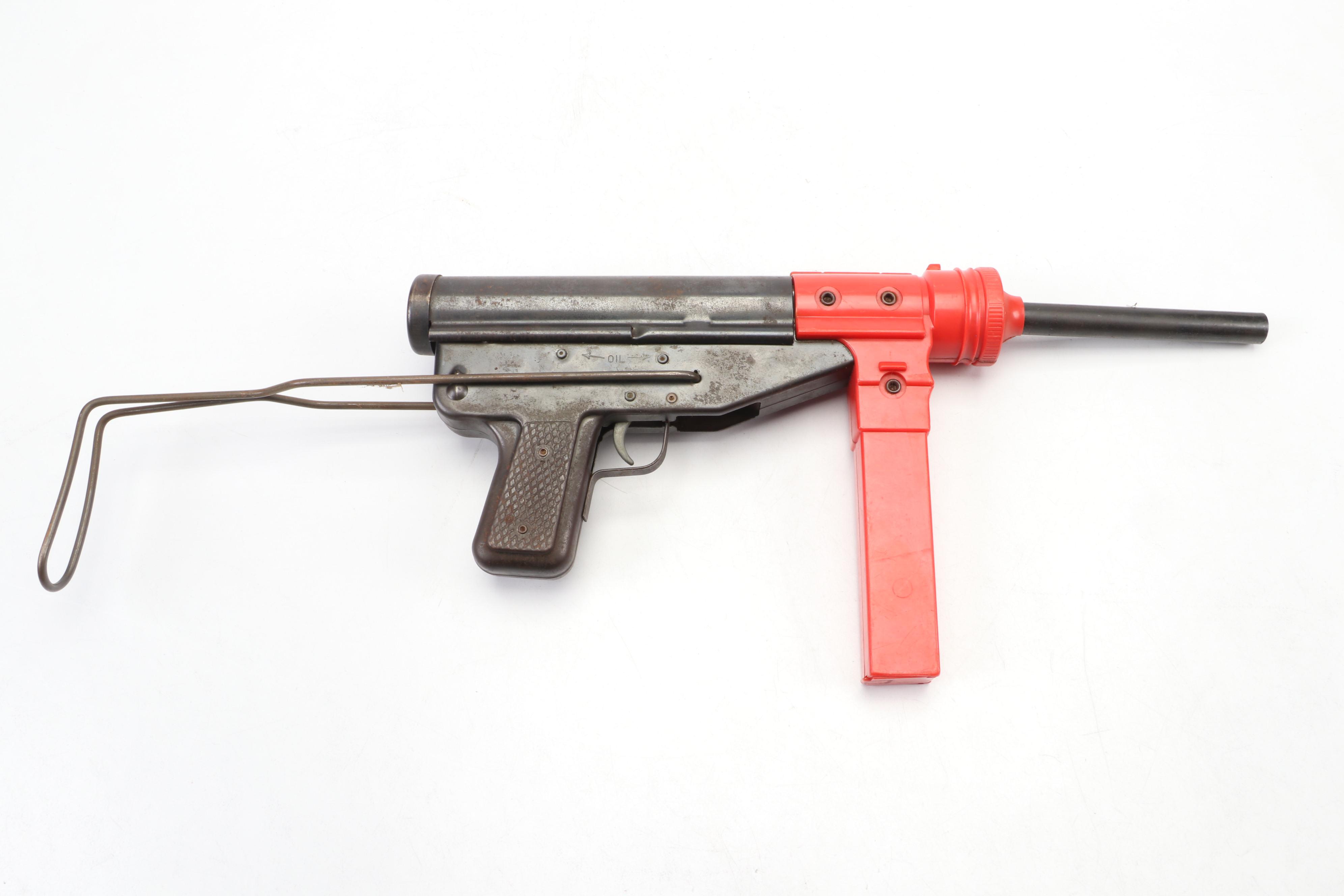 Mattel Toy Submachine Cap Gun with Marx Toy Tommy and Other Cap Guns