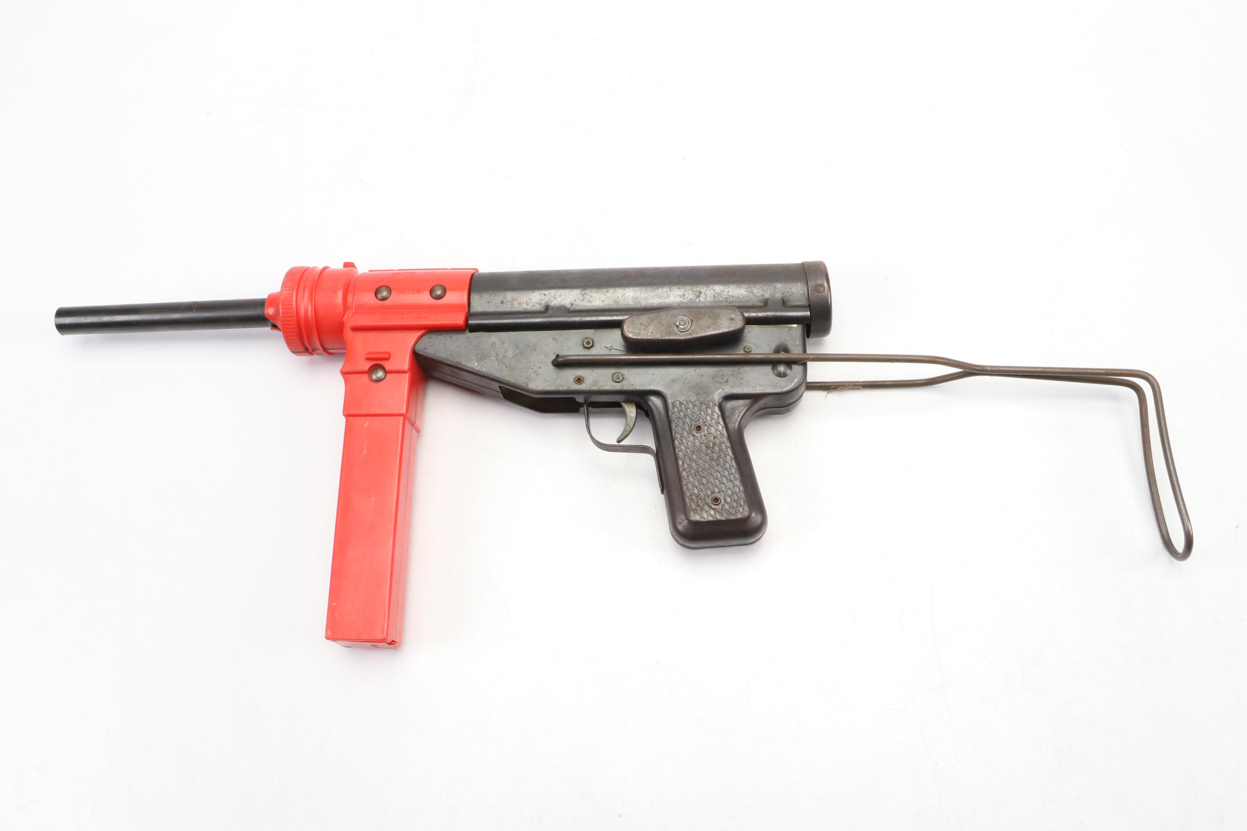 Mattel Toy Submachine Cap Gun with Marx Toy Tommy and Other Cap Guns