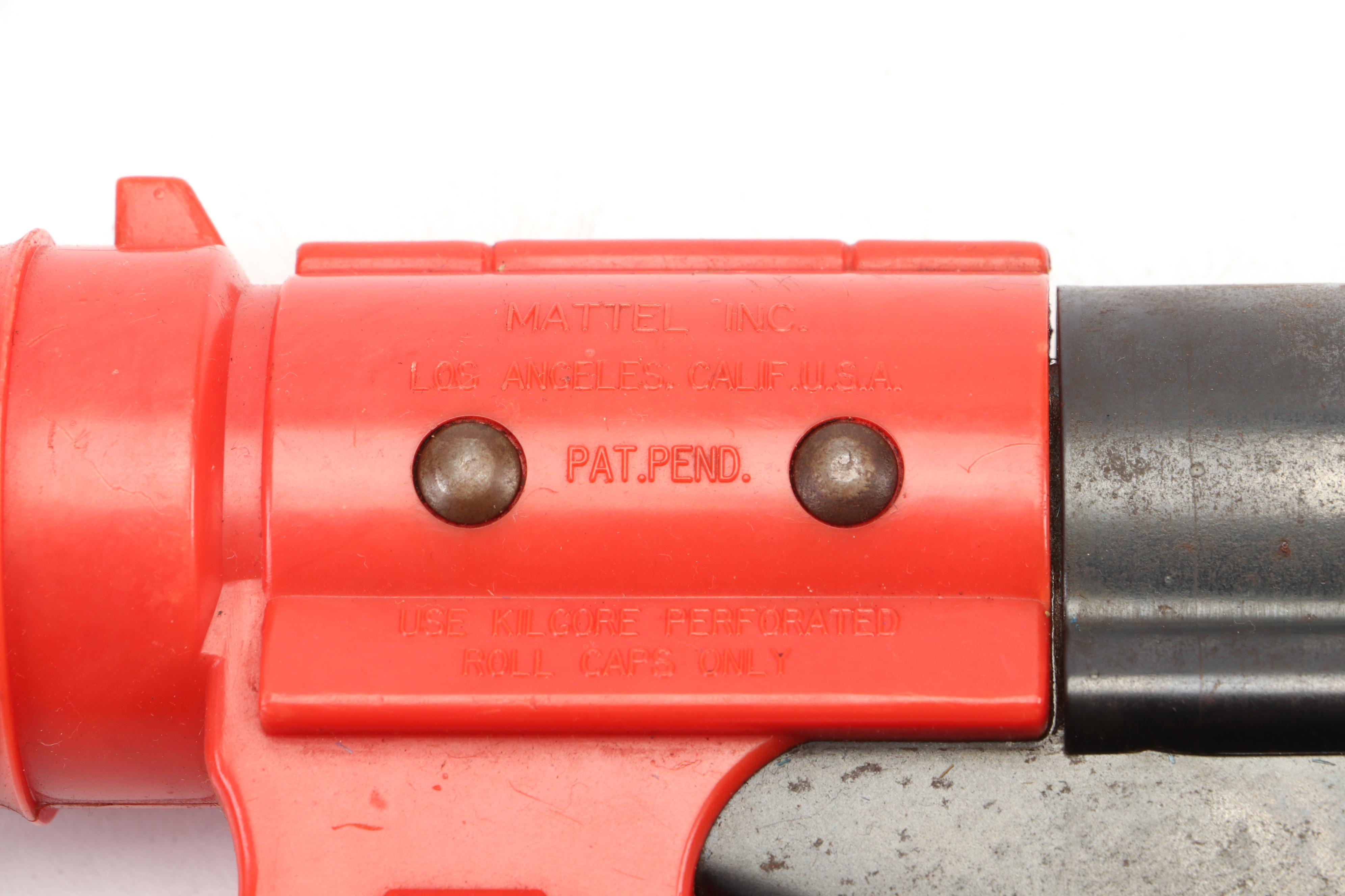 Mattel Toy Submachine Cap Gun with Marx Toy Tommy and Other Cap Guns