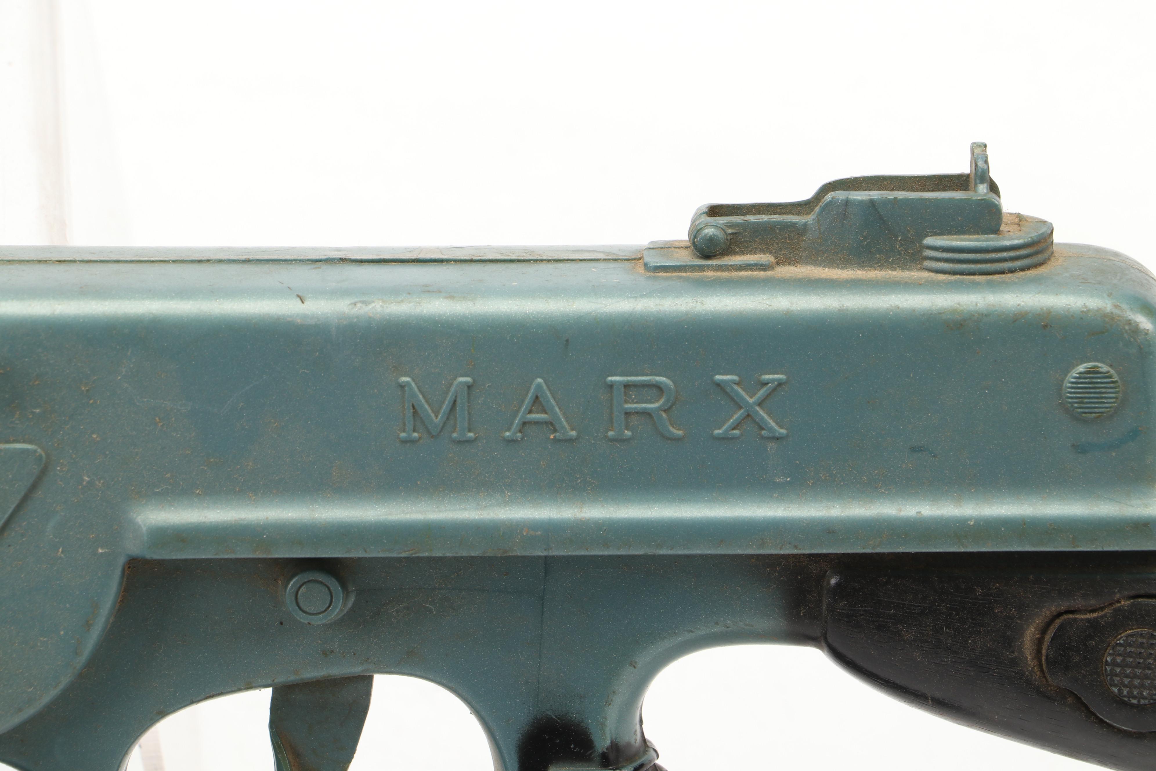 Mattel Toy Submachine Cap Gun with Marx Toy Tommy and Other Cap Guns