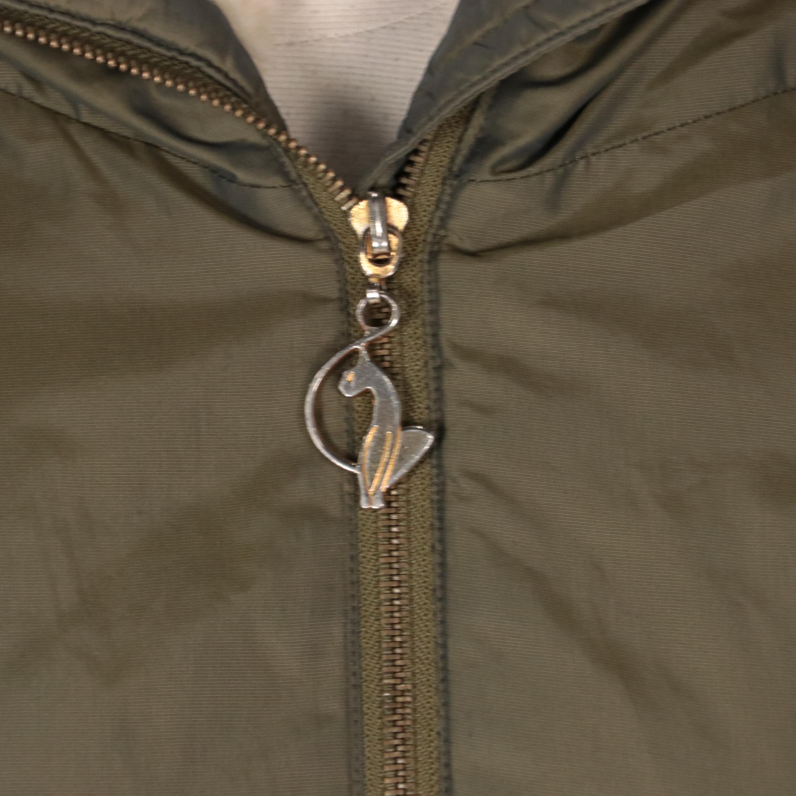 The North Face Mint Green Zip-Up & Baby Phat Olive Ruched Hooded Bomber Jacket