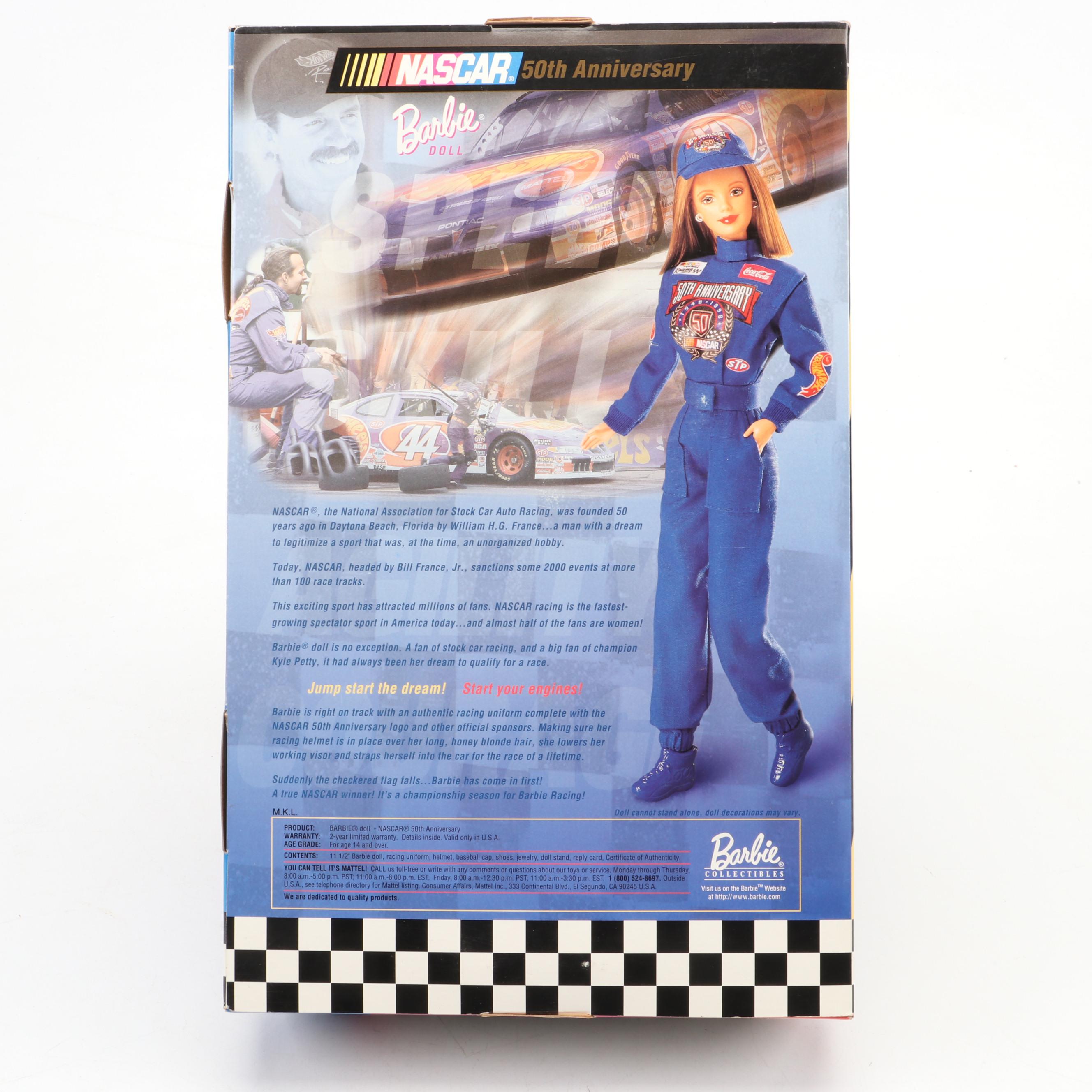 Mattel 50th Anniversary NASCAR Barbie
